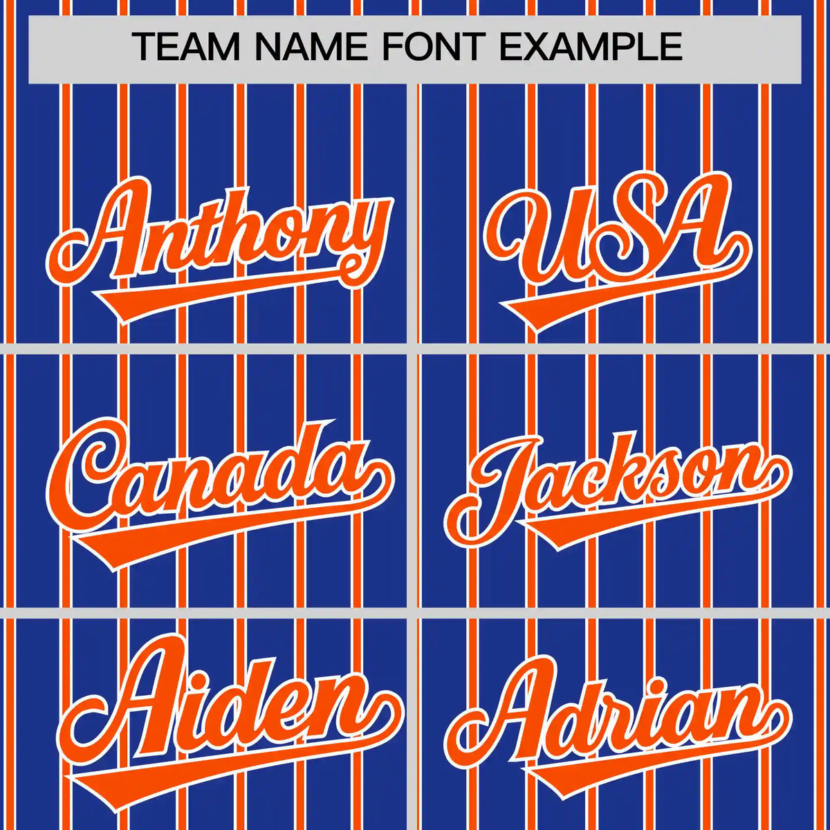 Custom Royal Blue White-Orange Pinstripe Pattern Design Performance T-Shirt