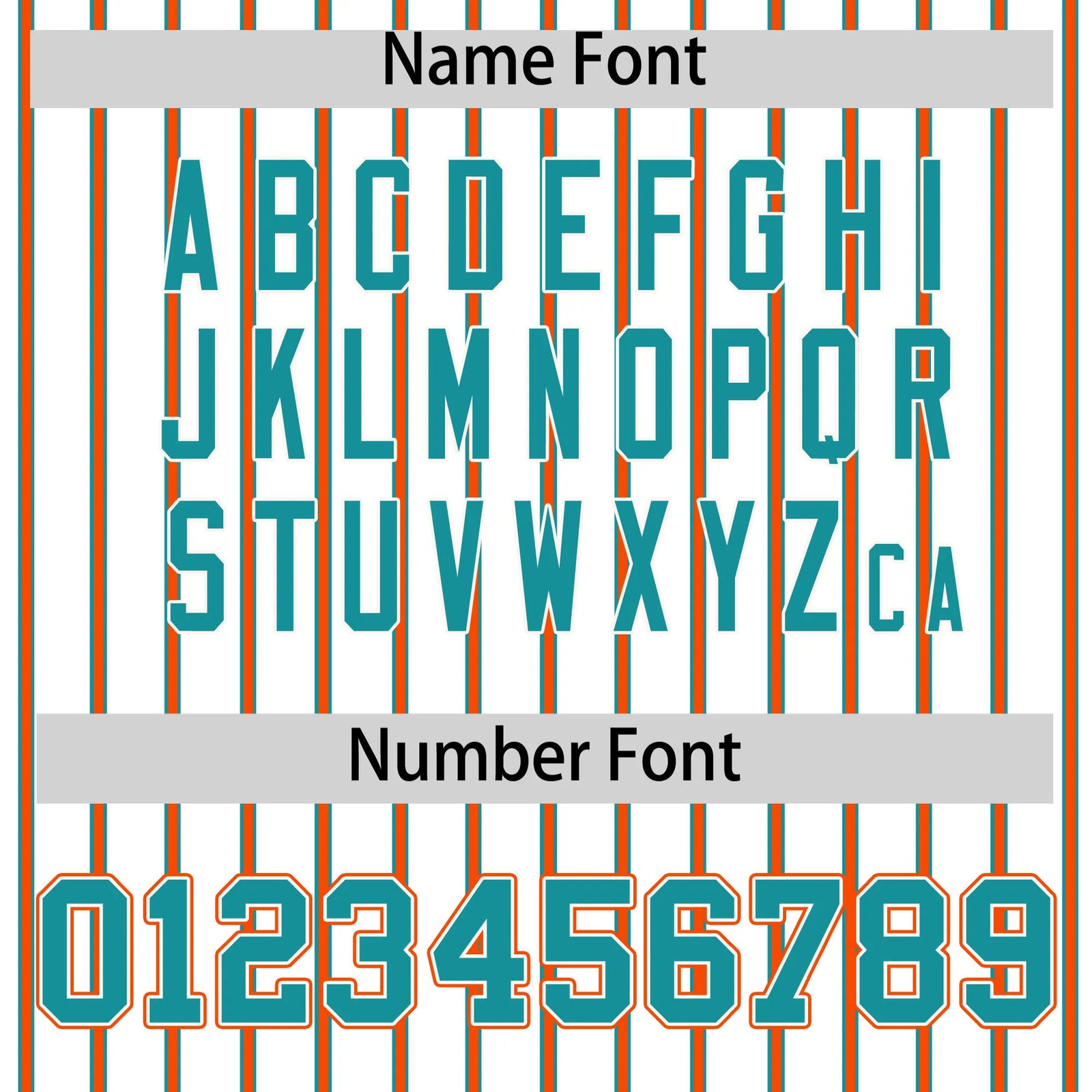 Custom White Aqua-Orange Pinstripe Pattern Design Performance T-Shirt