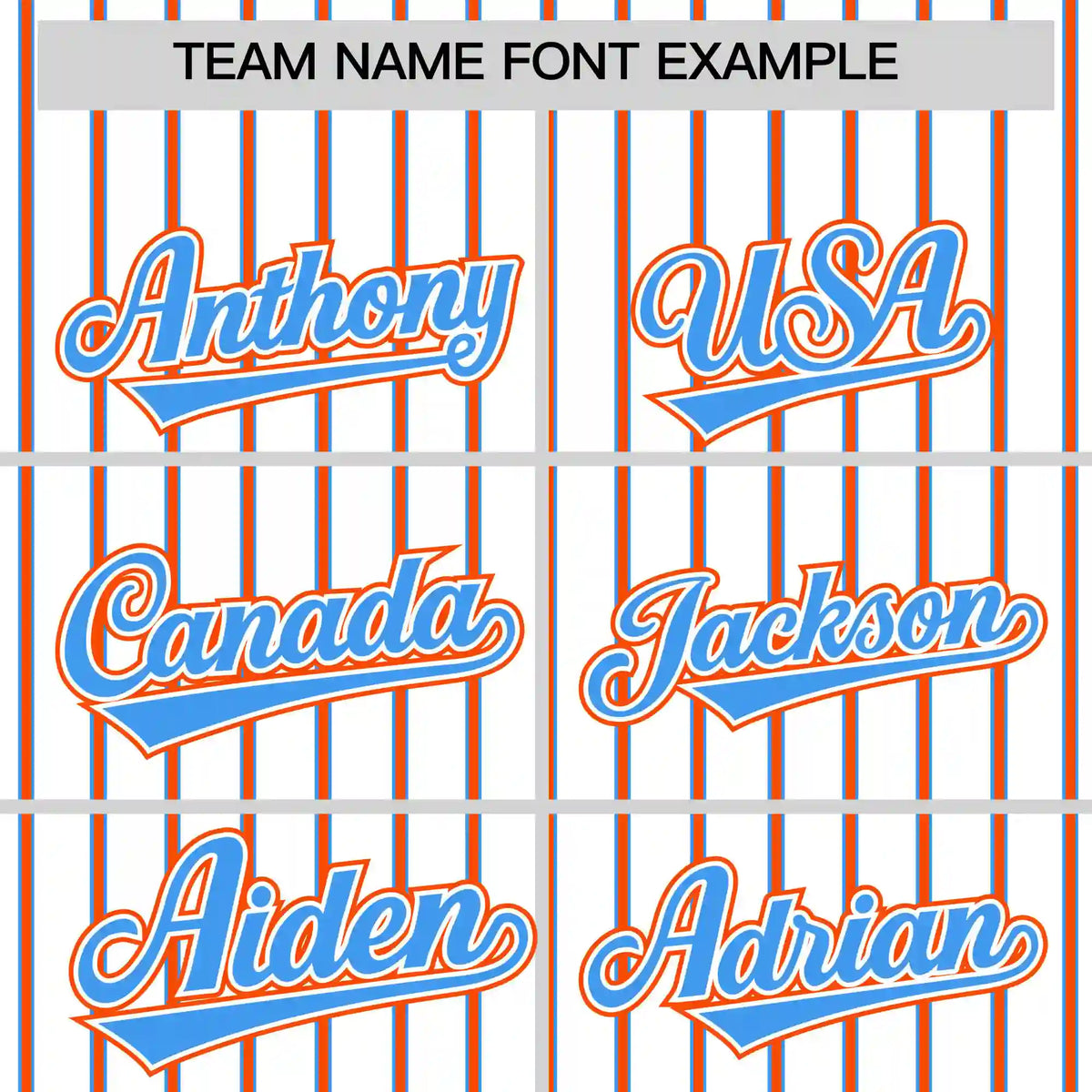 Custom White Powder Blue-Orange Pinstripe Pattern Design Performance T-Shirt