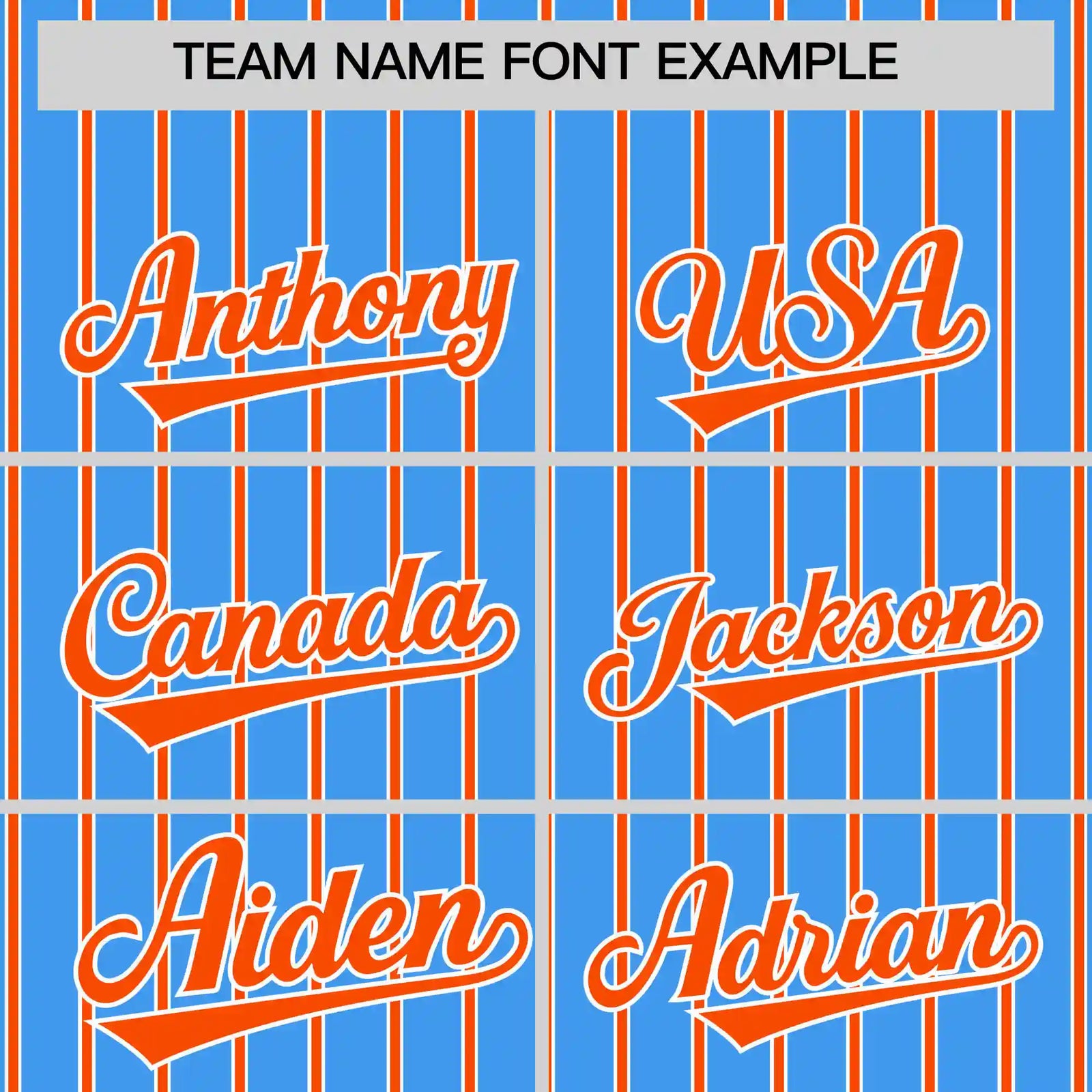 Custom Powder Blue White-Orange Pinstripe Pattern Design Performance T-Shirt