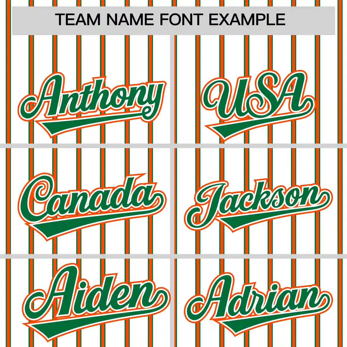 Custom White Kelly Green-Orange Pinstripe Pattern Design Performance T-Shirt