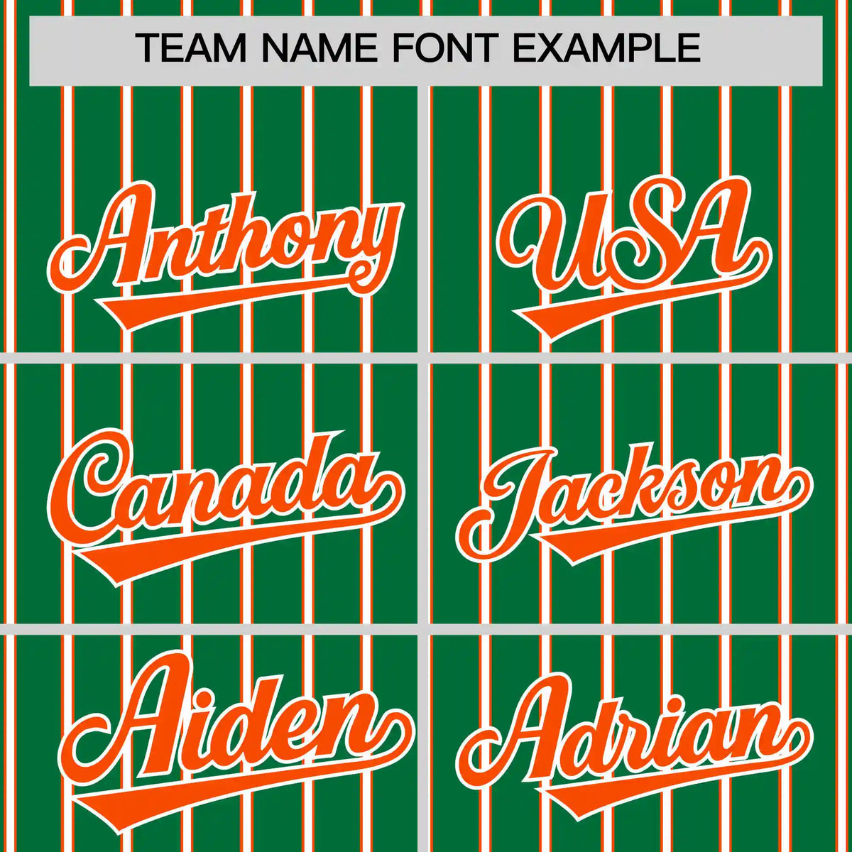 Custom Kelly Green White-Orange Pinstripe Pattern Design Performance T-Shirt