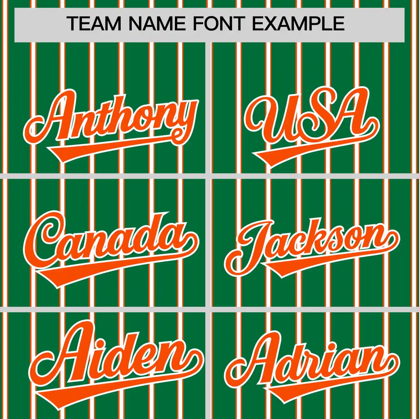 Custom Kelly Green White-Orange Pinstripe Pattern Design Performance T-Shirt