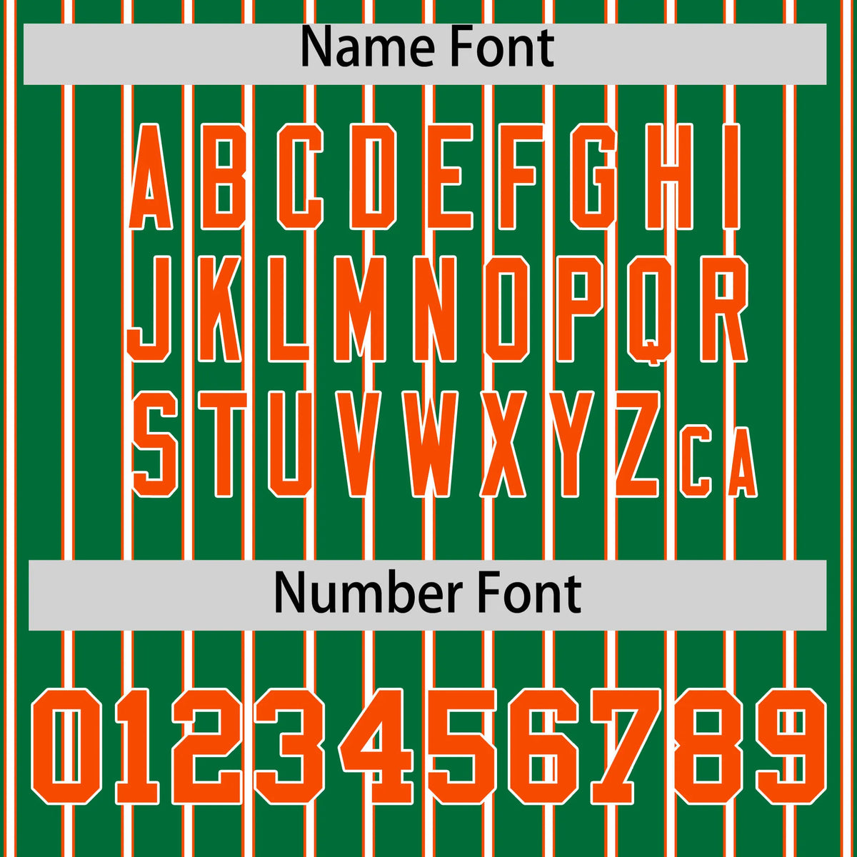 Custom Kelly Green White-Orange Pinstripe Pattern Design Performance T-Shirt