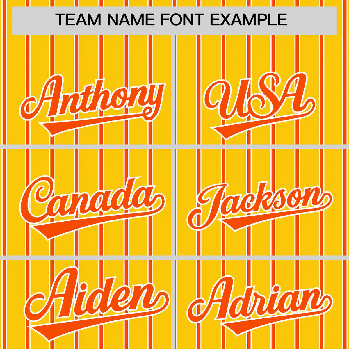 Custom Gold01 White-Orange Pinstripe Pattern Design Performance T-Shirt