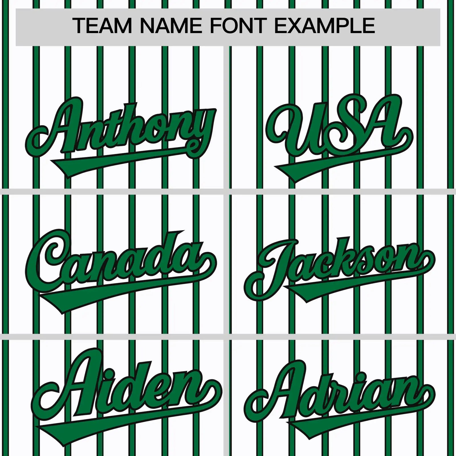 Custom White Kelly Green-Black Pinstripe Pattern Design Performance T-Shirt