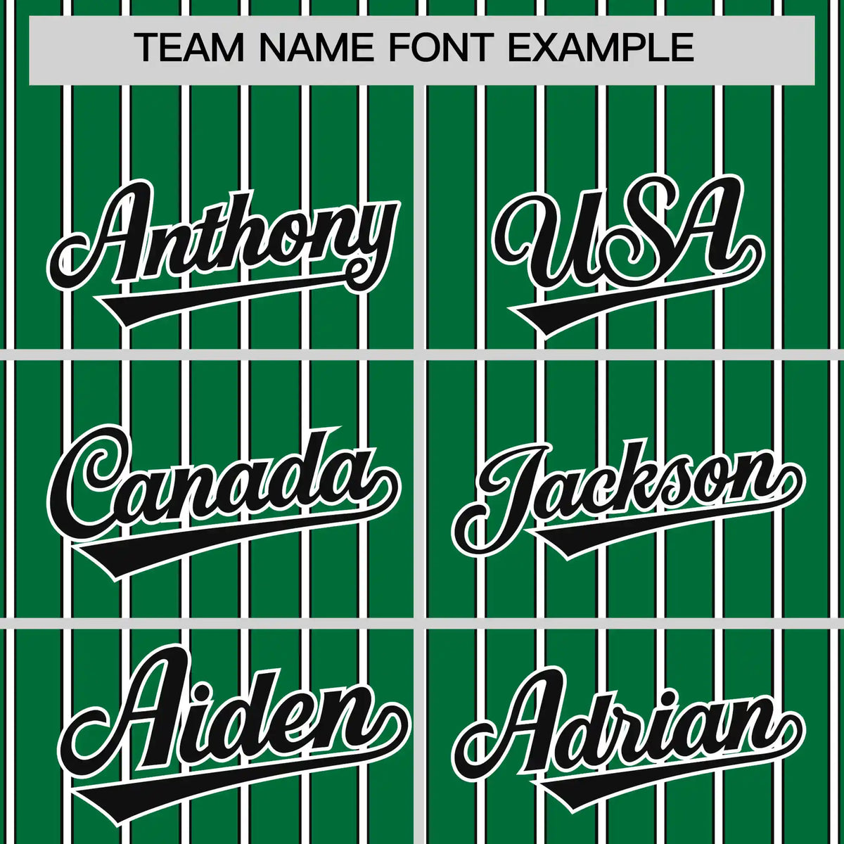 Custom Kelly Green White-Black Pinstripe Pattern Design Performance T-Shirt