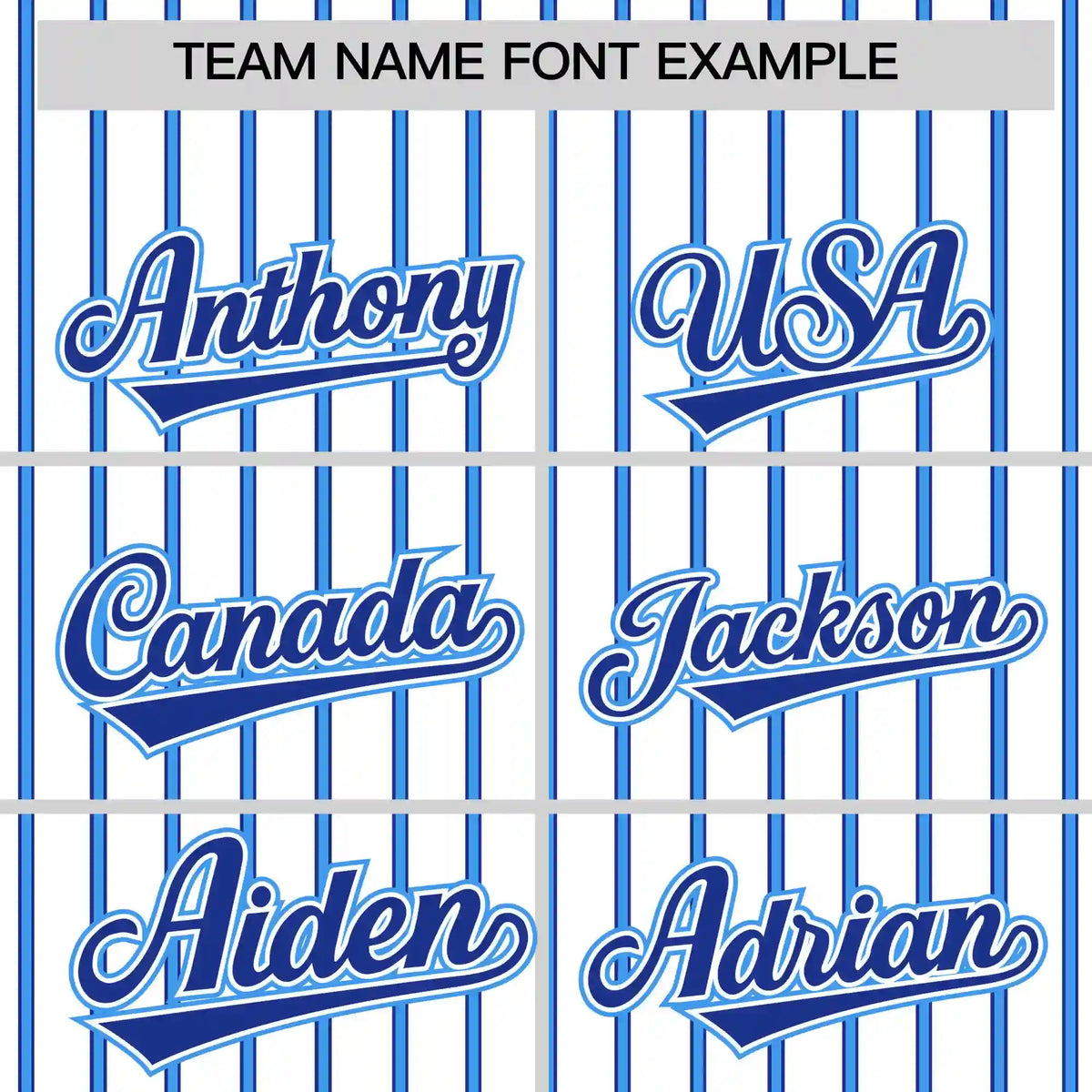 Custom White Royal Blue-Powder Blue Pinstripe Pattern Design Performance T-Shirt