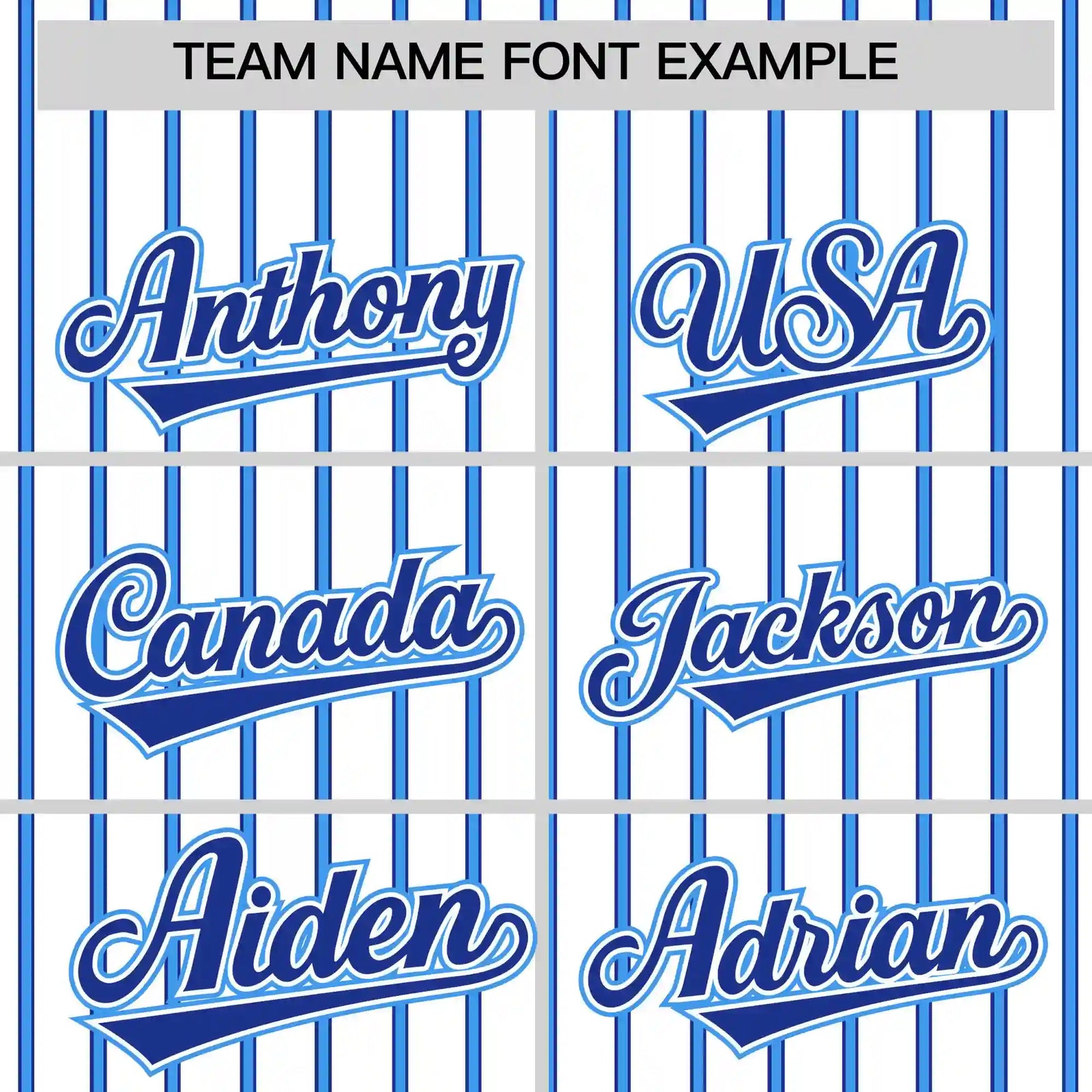 Custom White Royal Blue-Powder Blue Pinstripe Pattern Design Performance T-Shirt