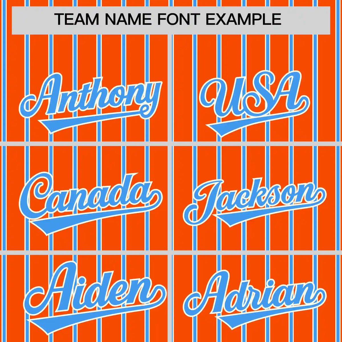 Custom Orange White-Powder Blue Pinstripe Pattern Design Performance T-Shirt