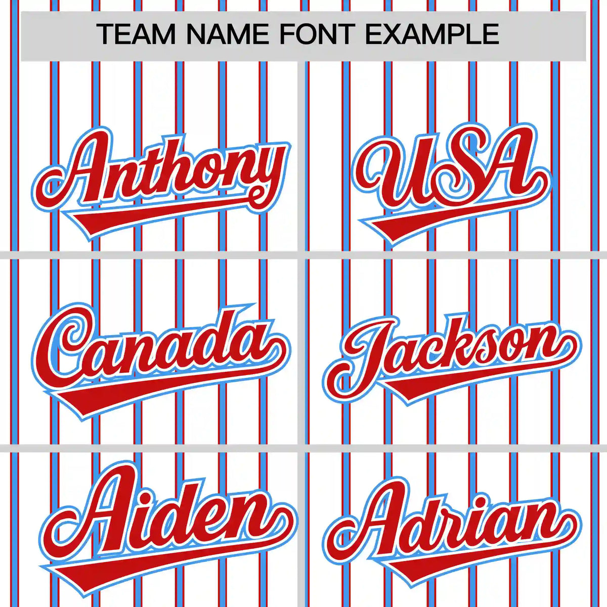 Custom White Red-Powder Blue Pinstripe Pattern Design Performance T-Shirt