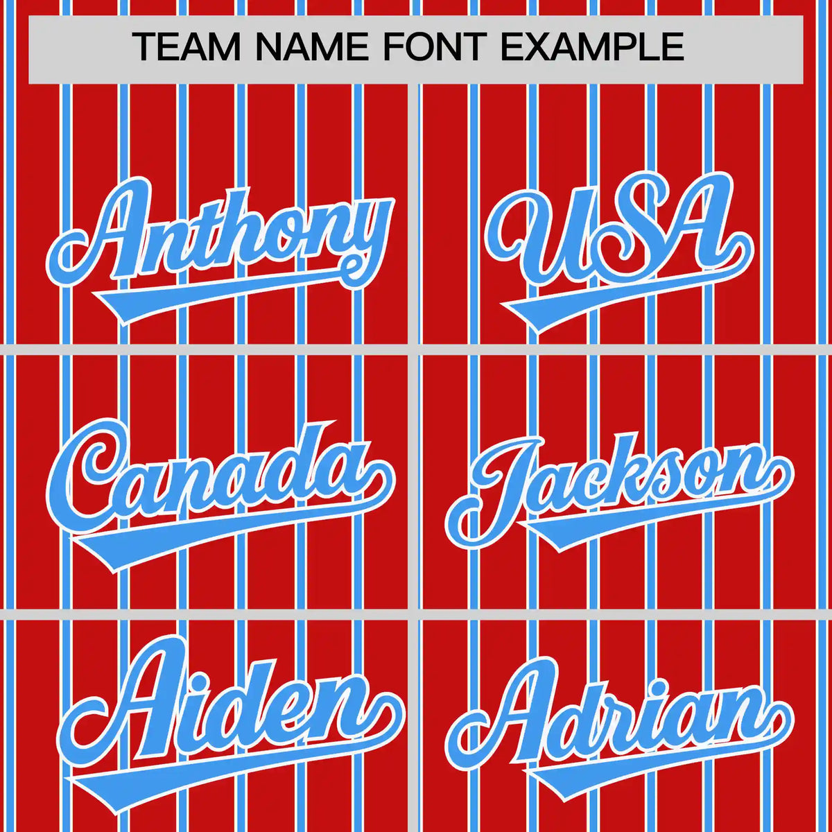 Custom Red White-Powder Blue Pinstripe Pattern Design Performance T-Shirt