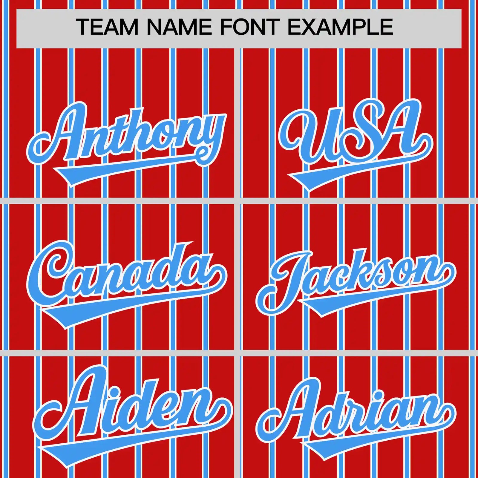 Custom Red White-Powder Blue Pinstripe Pattern Design Performance T-Shirt