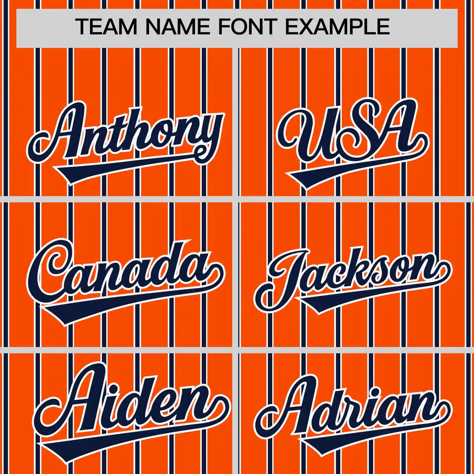 Custom Orange White-Navy Pinstripe Pattern Design Performance T-Shirt
