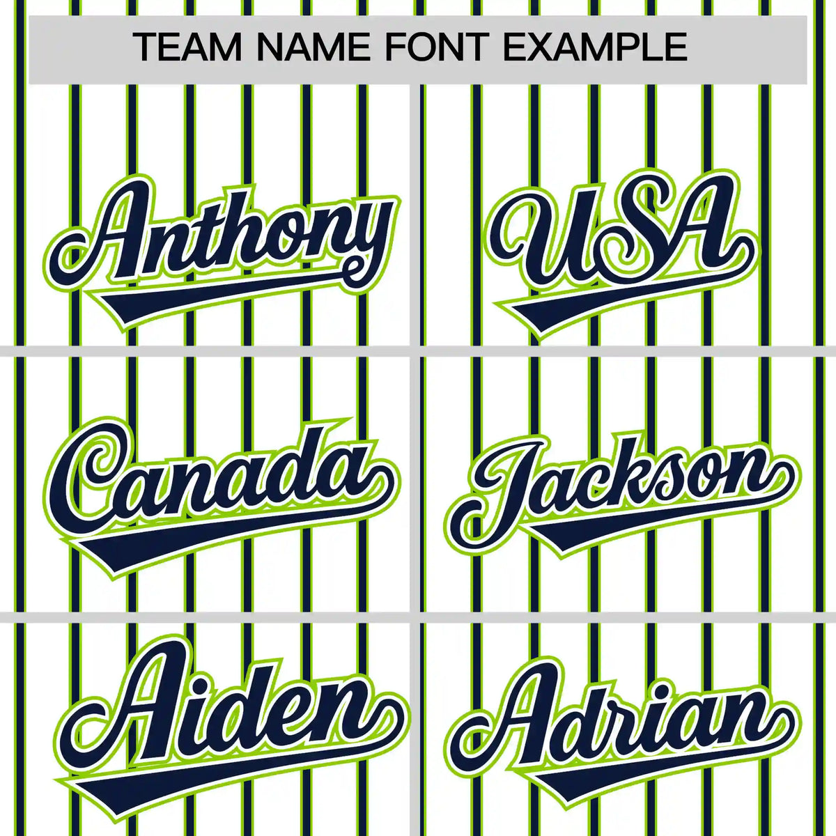 Custom White Neon Green-Navy Pinstripe Pattern Design Performance T-Shirt