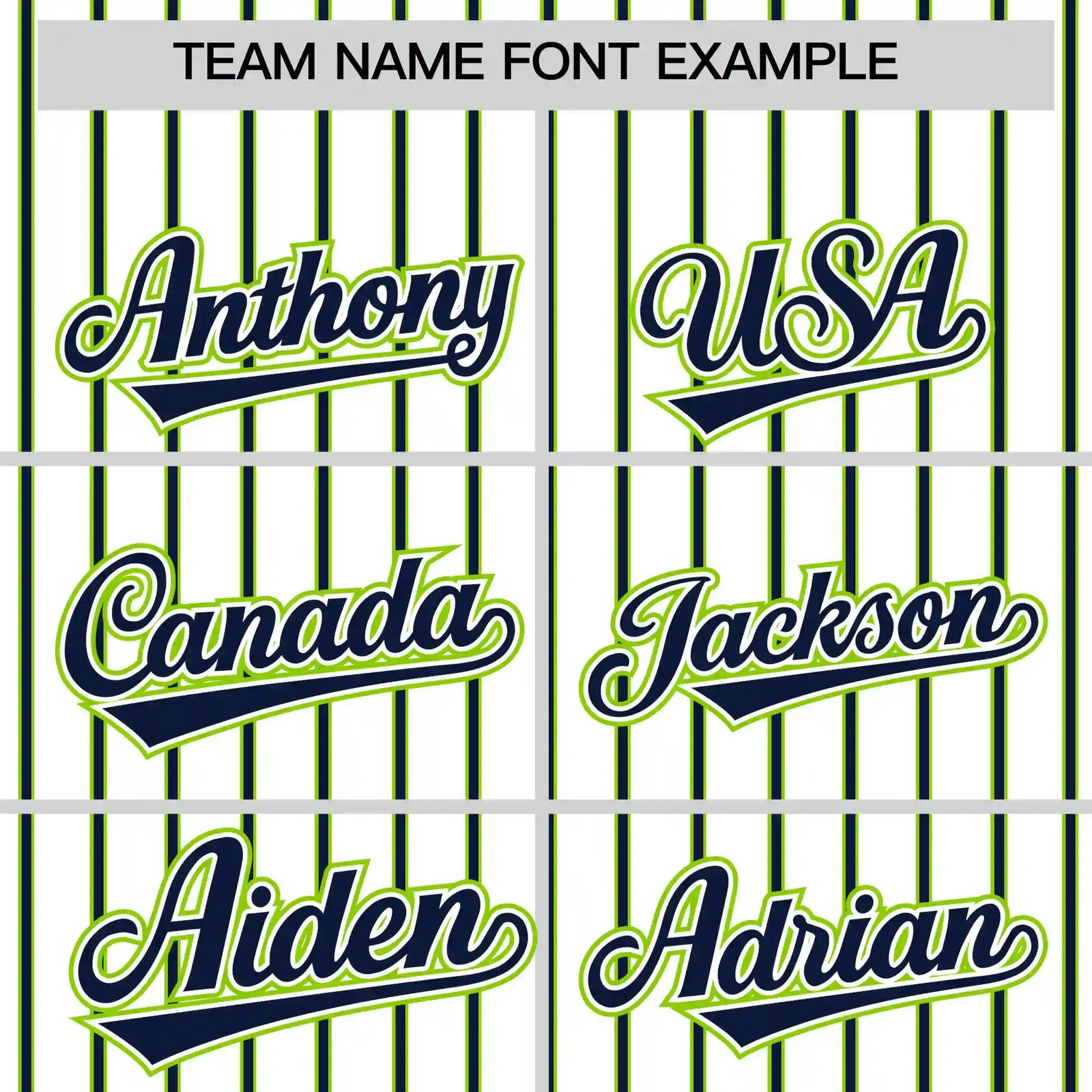 Custom White Neon Green-Navy Pinstripe Pattern Design Performance T-Shirt