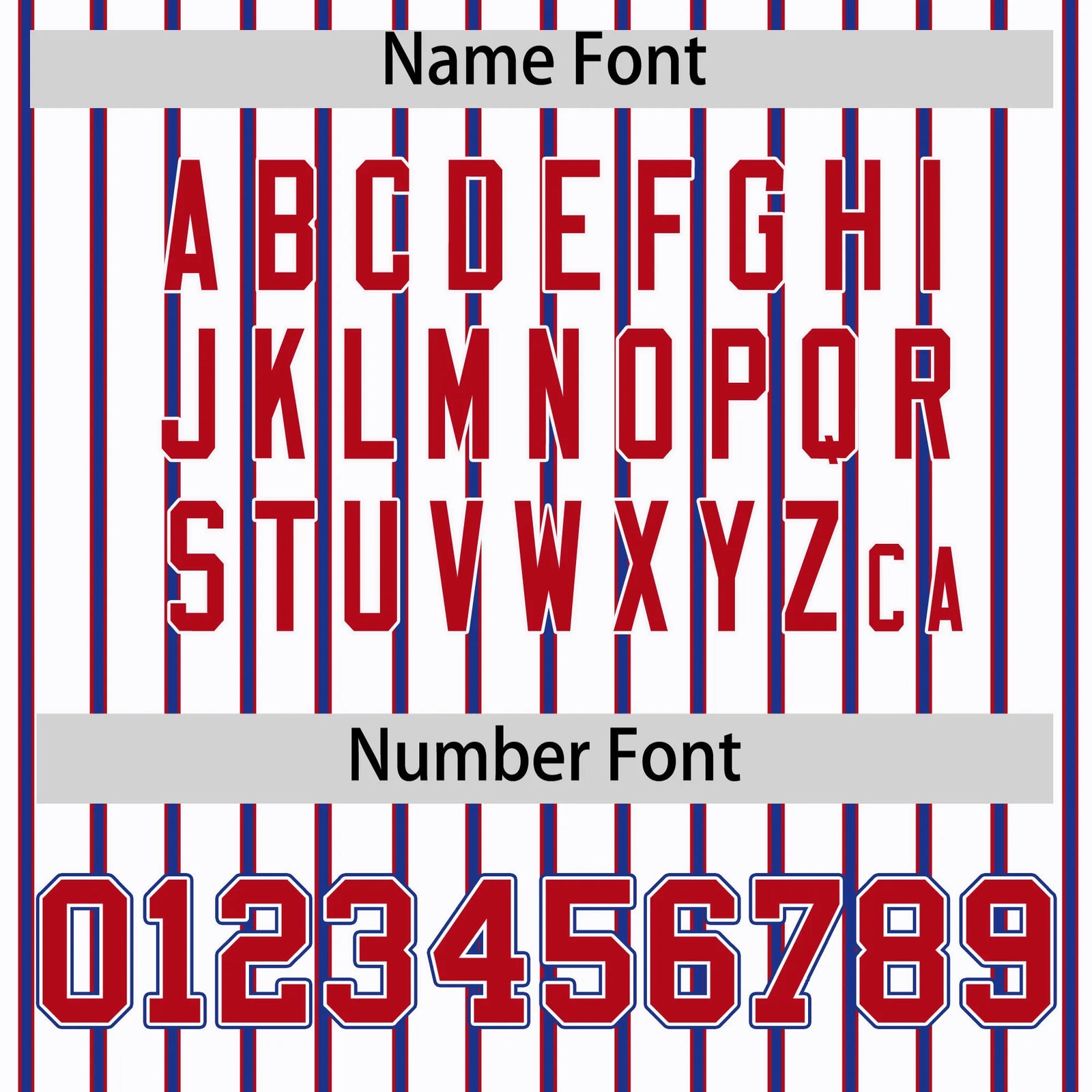 Custom White Red-Royal Blue Pinstripe Pattern Design Performance T-Shirt