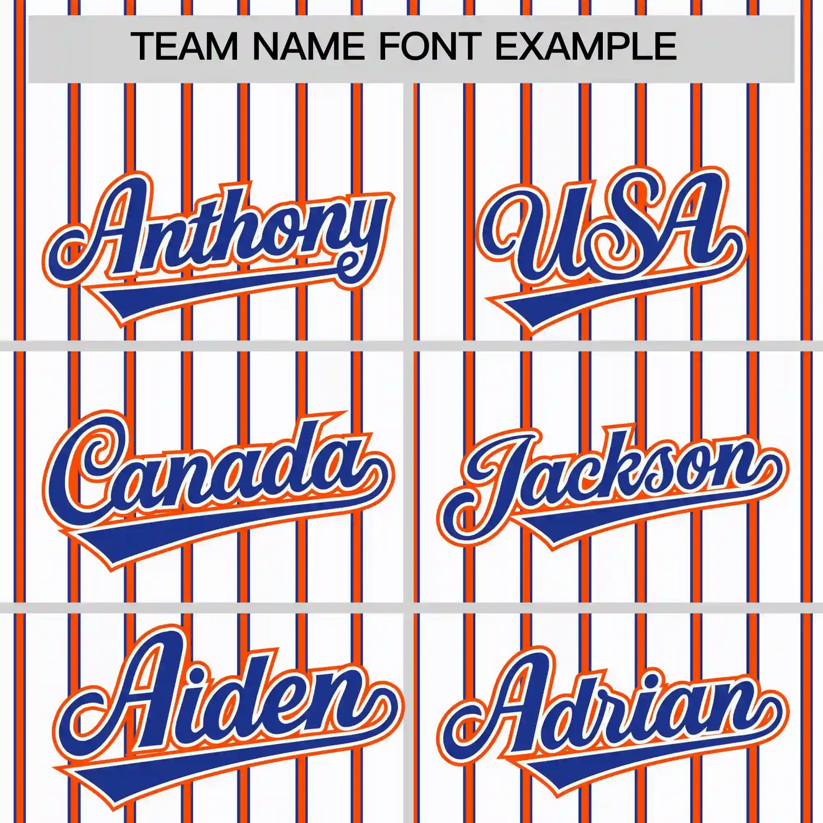 Custom White Orange-Royal Blue Pinstripe Pattern Design Performance T-Shirt