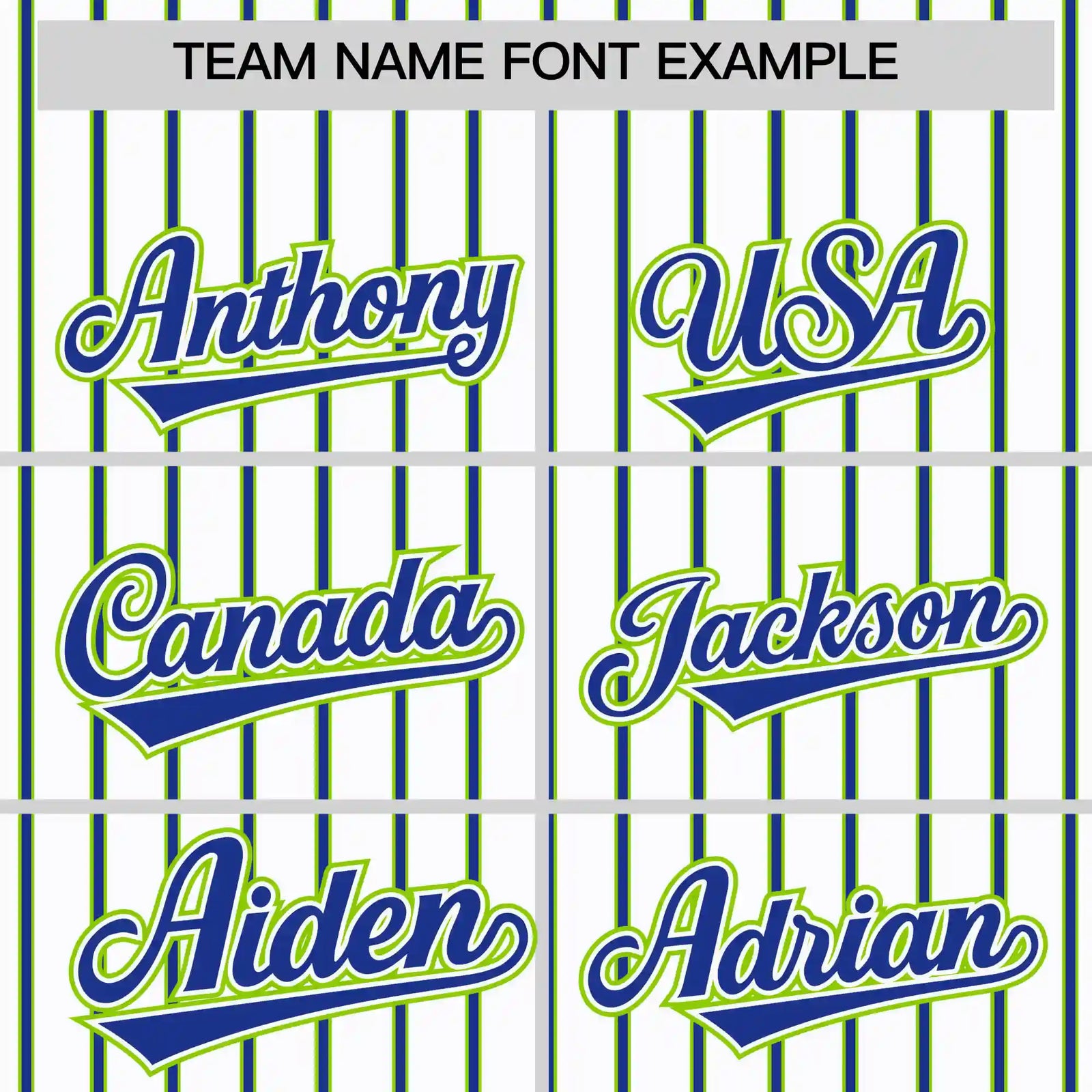 Custom White Neon Green-Royal Blue Pinstripe Pattern Design Performance T-Shirt