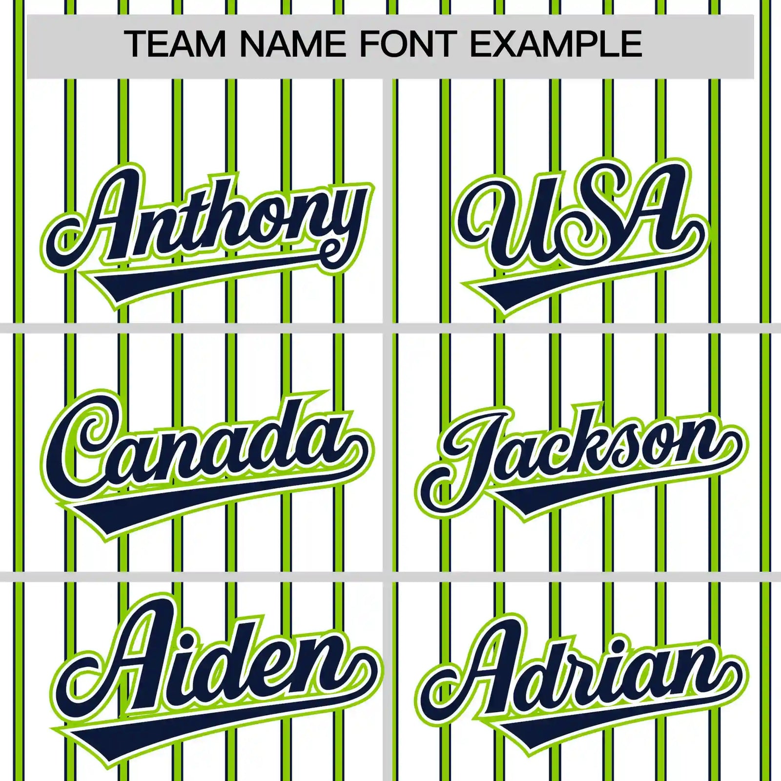 Custom White Navy-Neon Green Pinstripe Pattern Design Performance T-Shirt