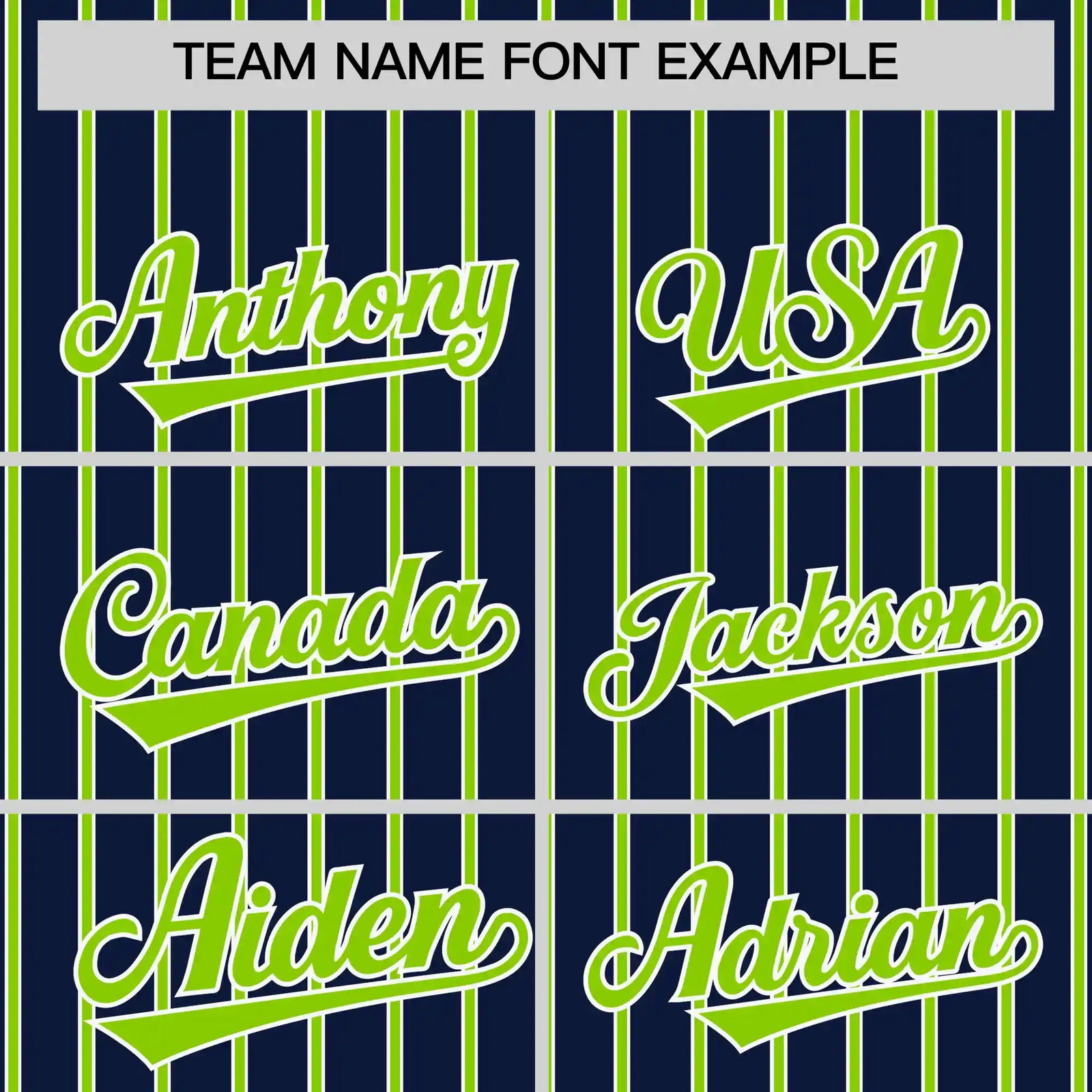 Custom Navy White-Neon Green Pinstripe Pattern Design Performance T-Shirt