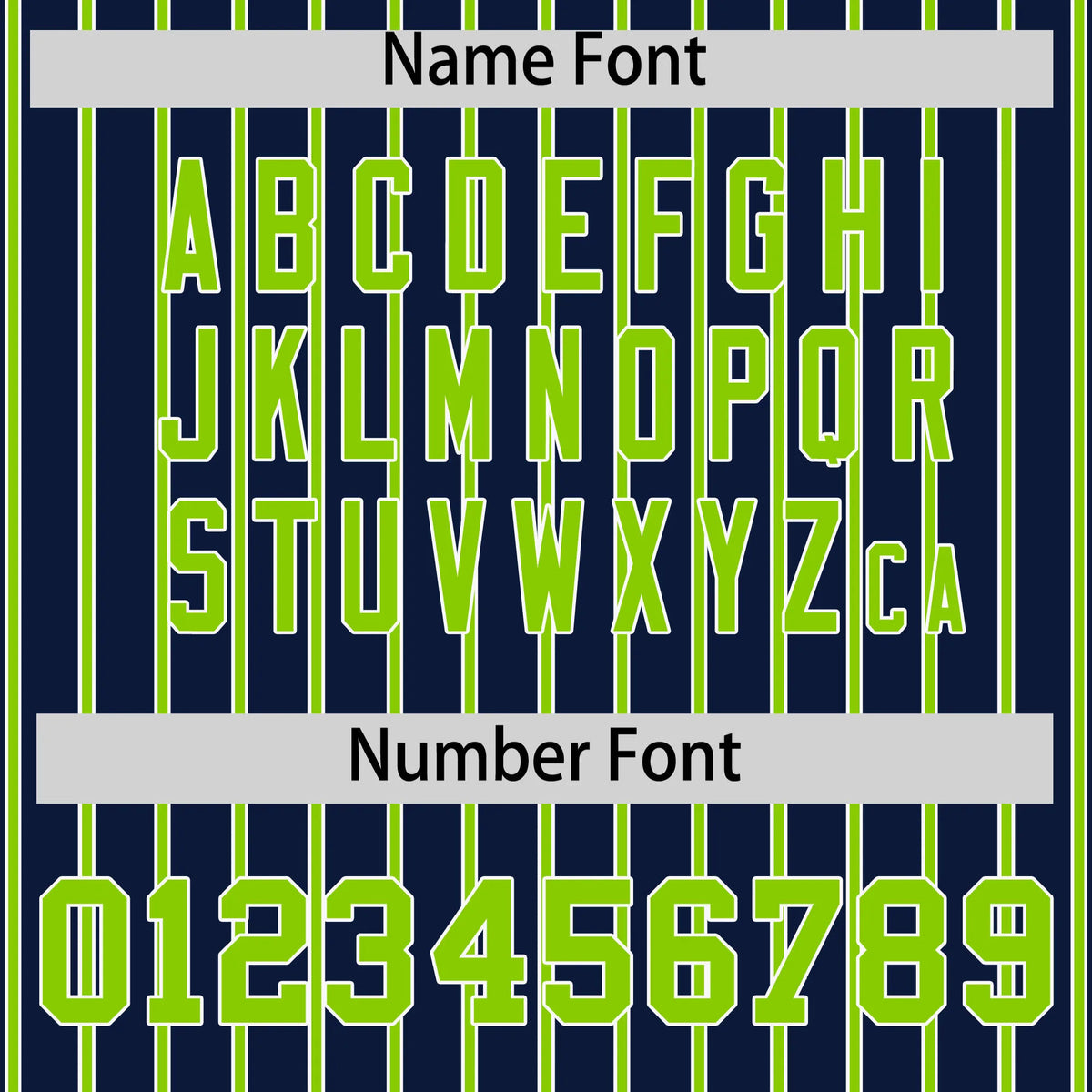 Custom Navy White-Neon Green Pinstripe Pattern Design Performance T-Shirt