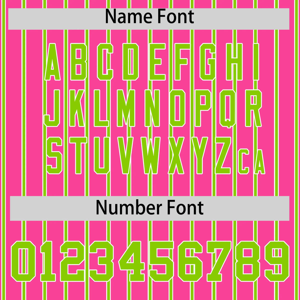 Custom Pink White-Neon Green Pinstripe Pattern Design Performance T-Shirt