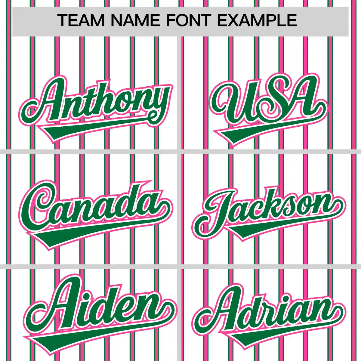 Custom White Kelly Green-Pink Pinstripe Pattern Design Performance T-Shirt