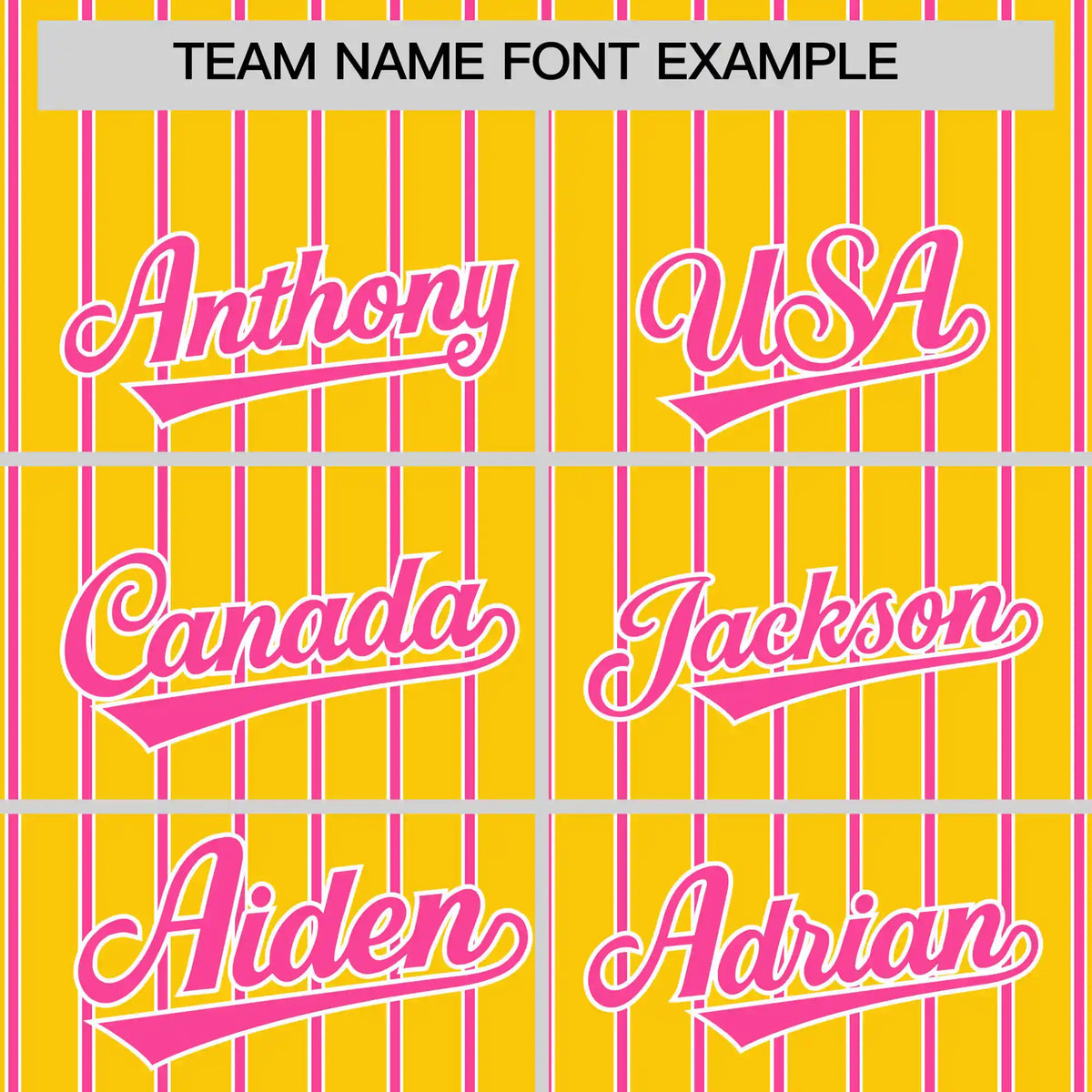 Custom Gold01 White-Pink Pinstripe Pattern Design Performance T-Shirt