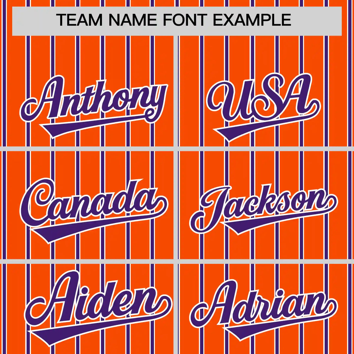 Custom Orange White-Purple Pinstripe Pattern Design Performance T-Shirt