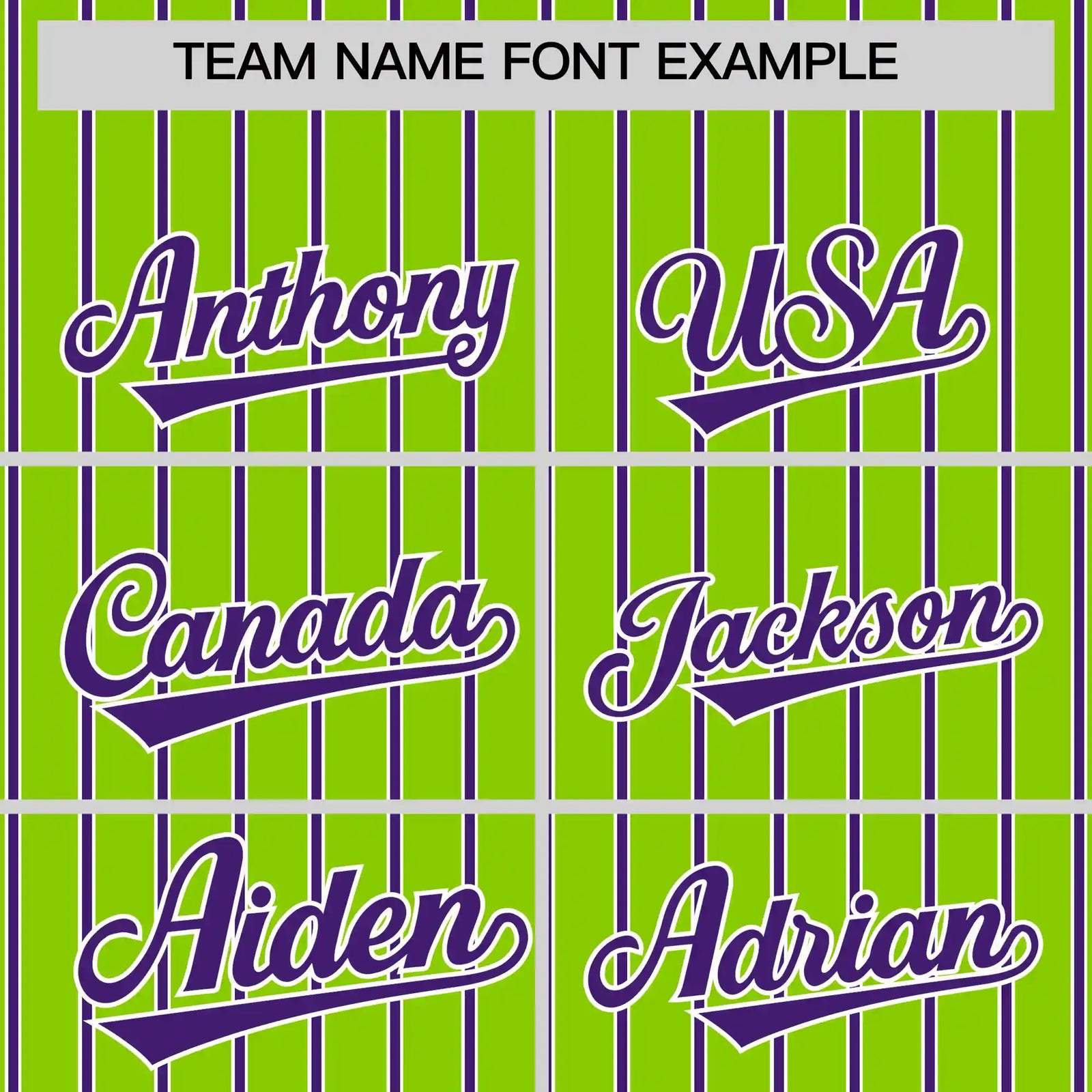 Custom Neon Green White-Purple Pinstripe Pattern Design Performance T-Shirt