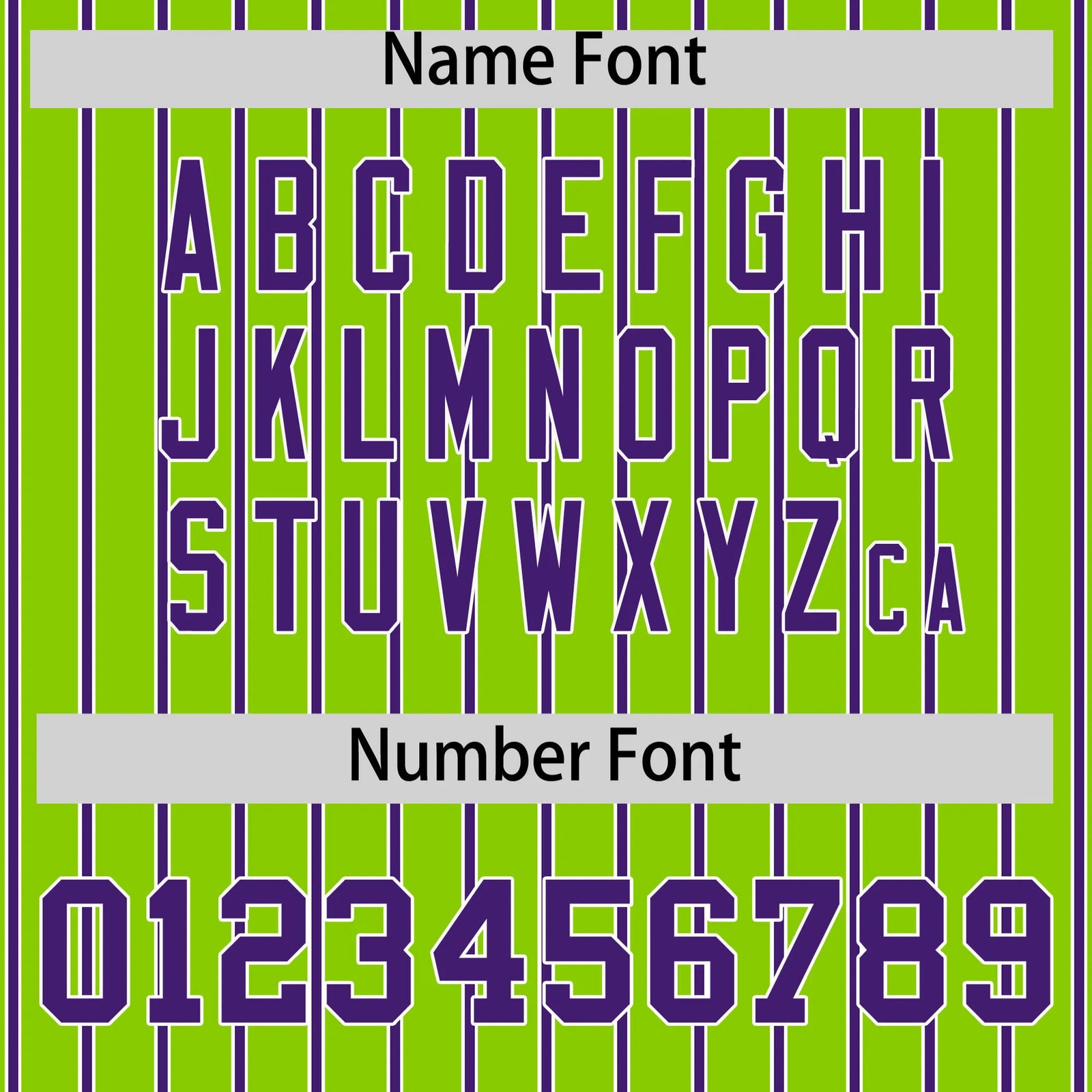 Custom Neon Green White-Purple Pinstripe Pattern Design Performance T-Shirt