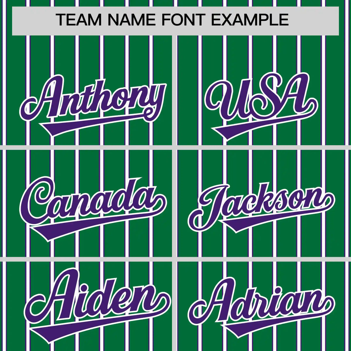 Custom Kelly Green White-Purple Pinstripe Pattern Design Performance T-Shirt