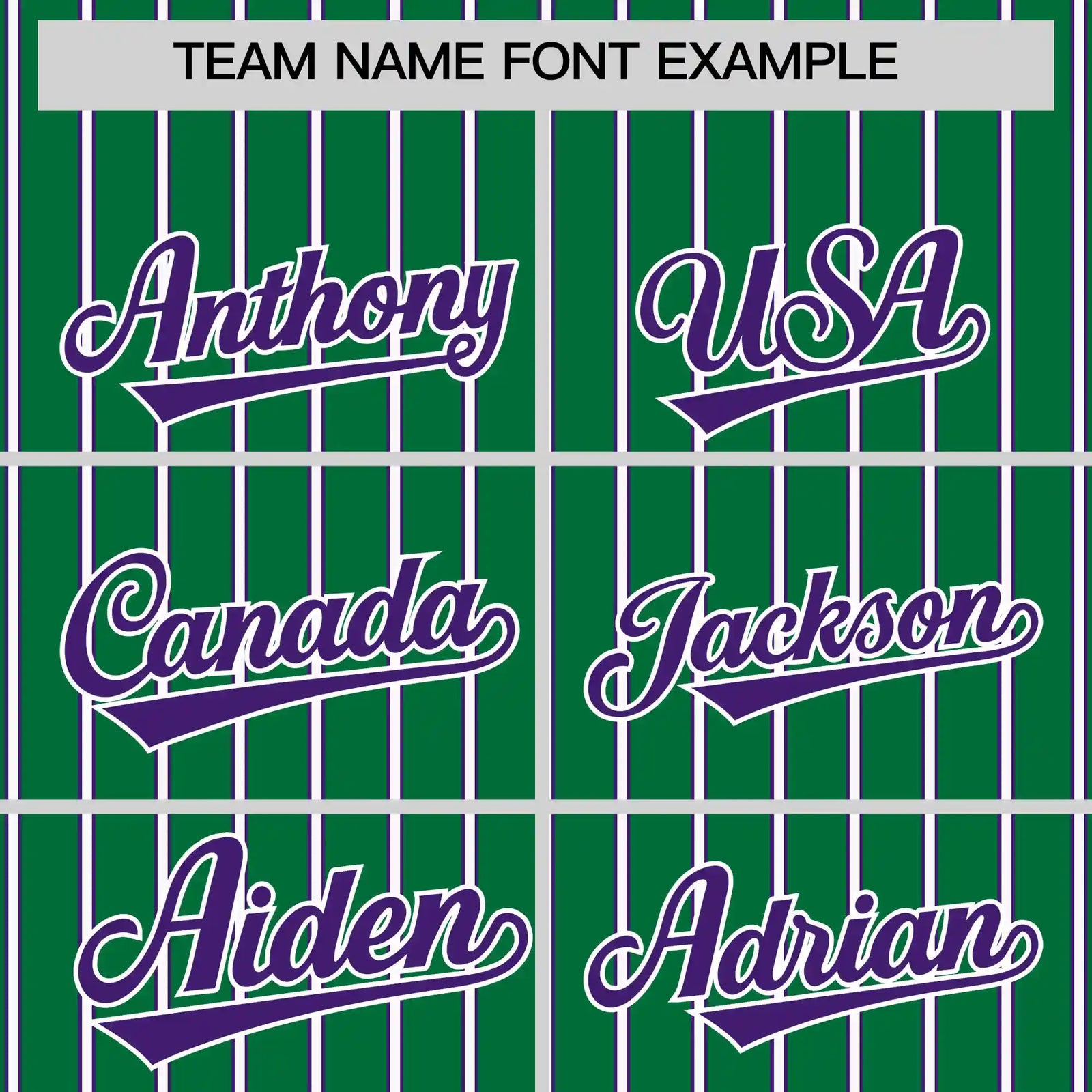 Custom Kelly Green White-Purple Pinstripe Pattern Design Performance T-Shirt