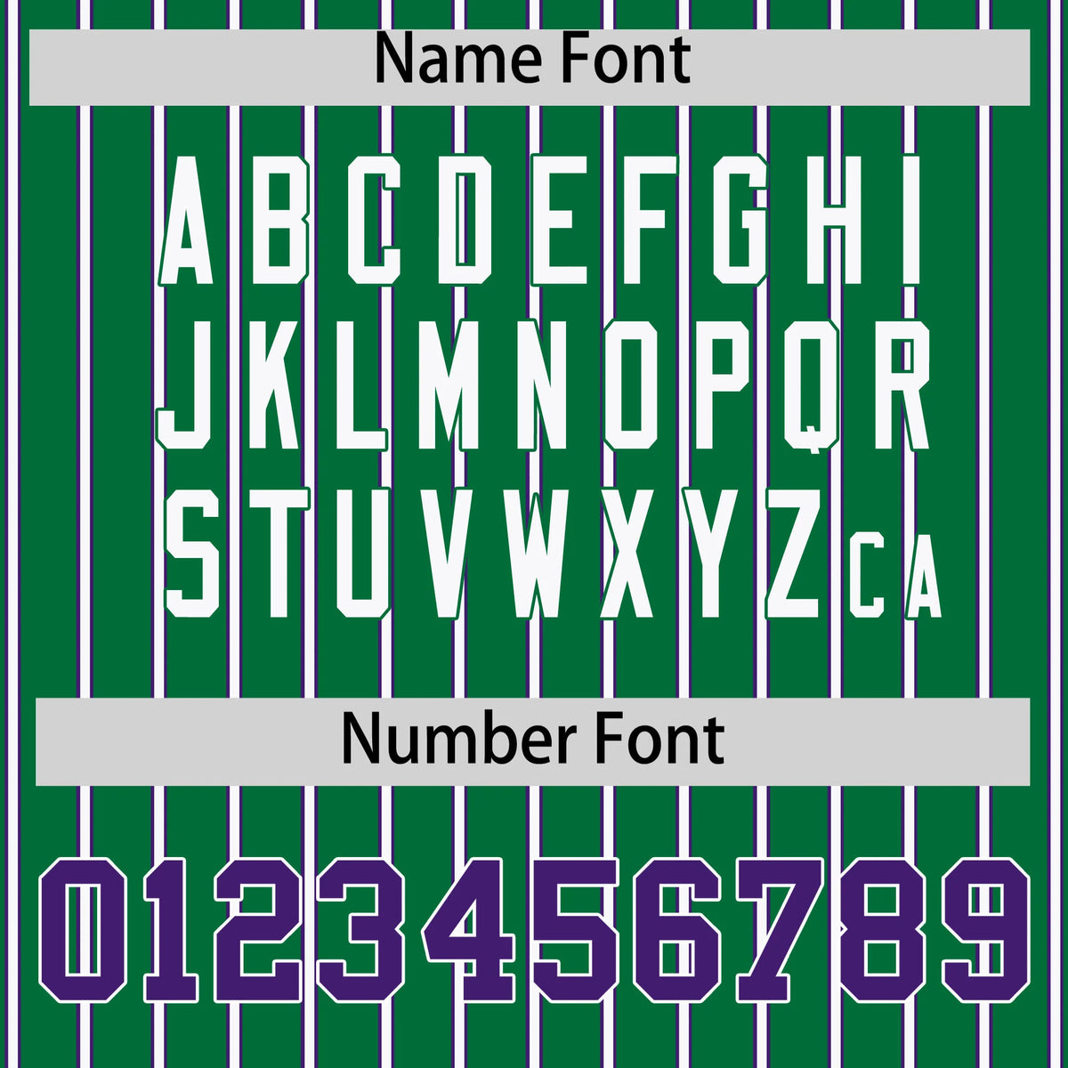 Custom Kelly Green White-Purple Pinstripe Pattern Design Performance T-Shirt