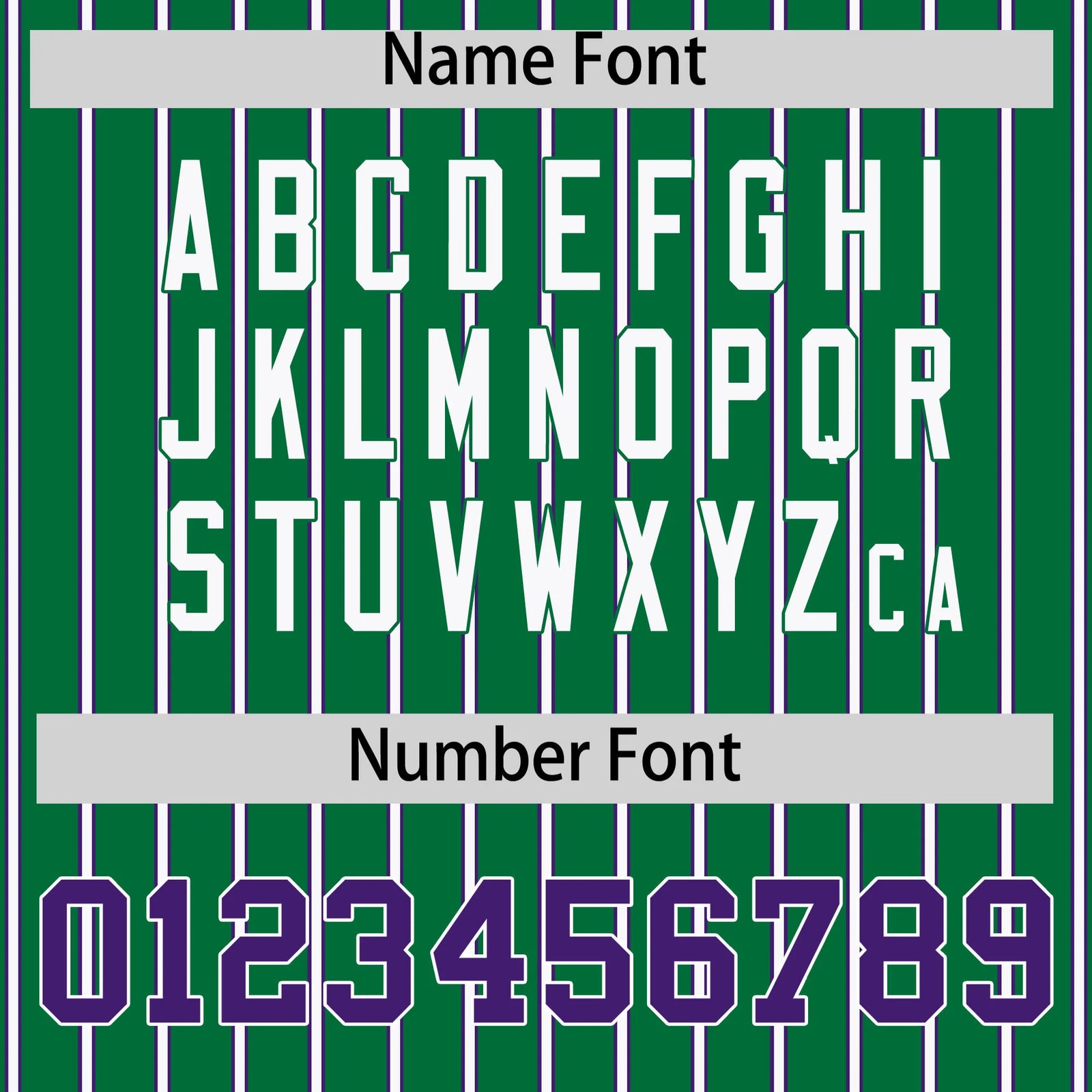 Custom Kelly Green White-Purple Pinstripe Pattern Design Performance T-Shirt