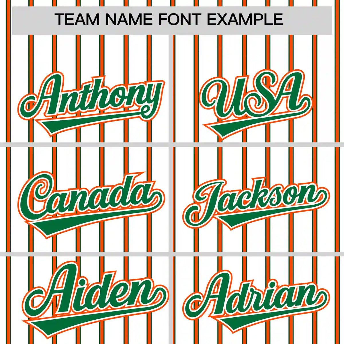 Custom White Orange-Kelly Green Pinstripe Pattern Design Performance T-Shirt