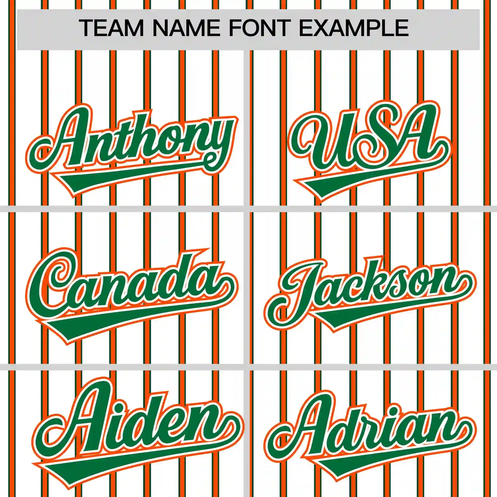 Custom White Orange-Kelly Green Pinstripe Pattern Design Performance T-Shirt