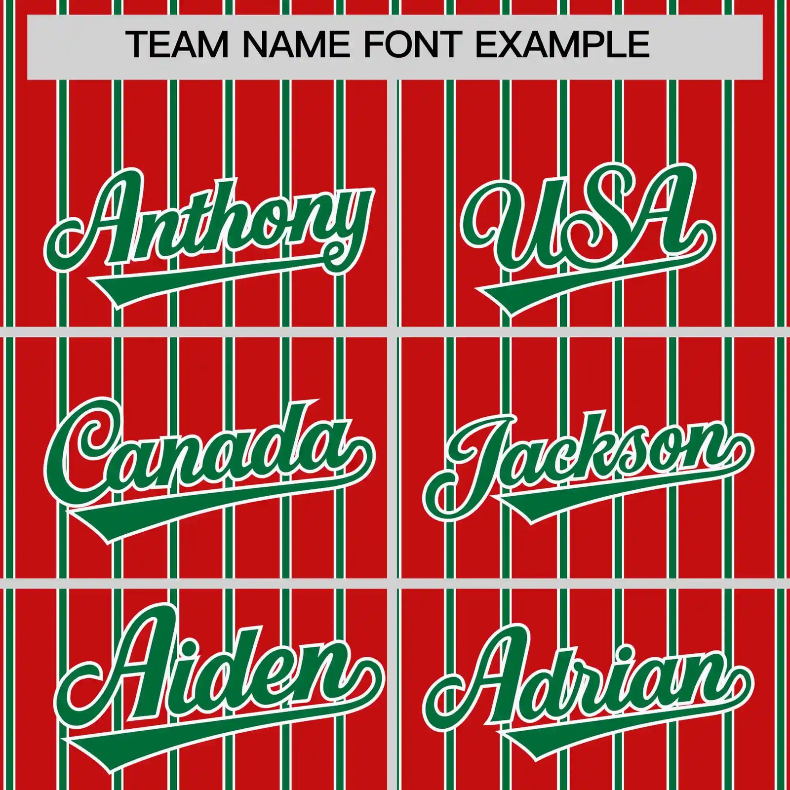 Custom Red White-Kelly Green Pinstripe Pattern Design Performance T-Shirt