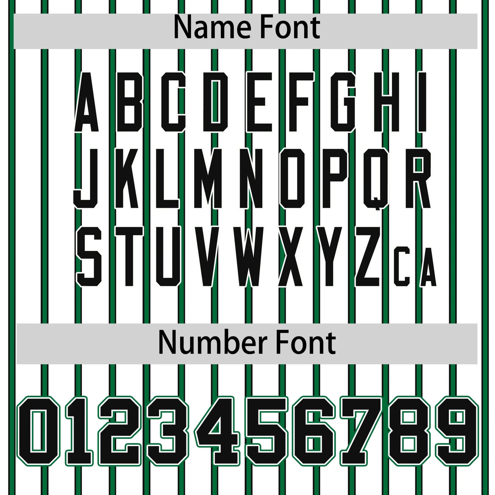 Custom White Black-Kelly Green Pinstripe Pattern Design Performance T-Shirt