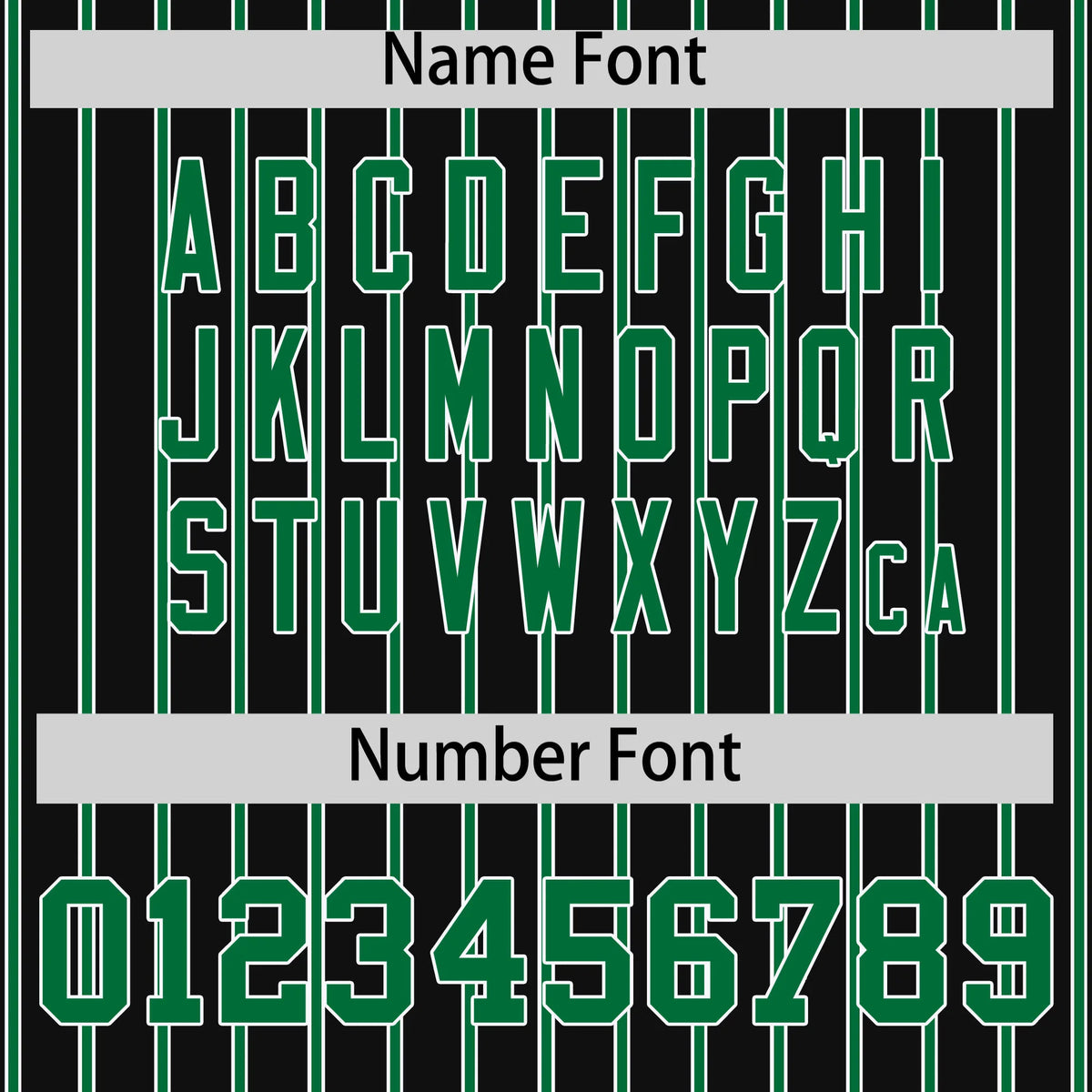 Custom Black White-Kelly Green Pinstripe Pattern Design Performance T-Shirt