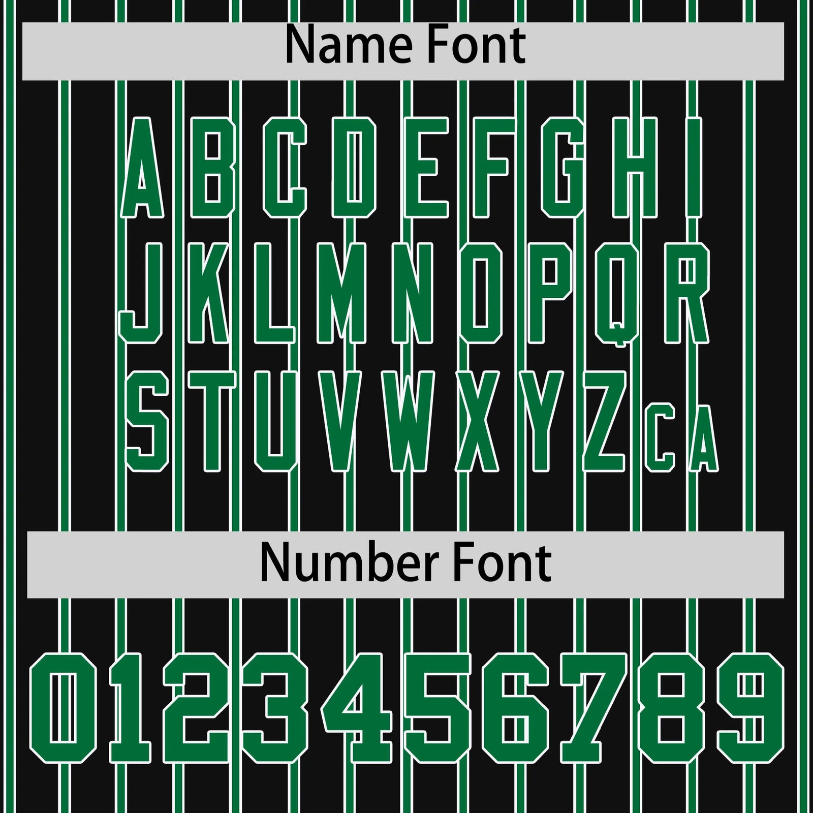 Custom Black White-Kelly Green Pinstripe Pattern Design Performance T-Shirt