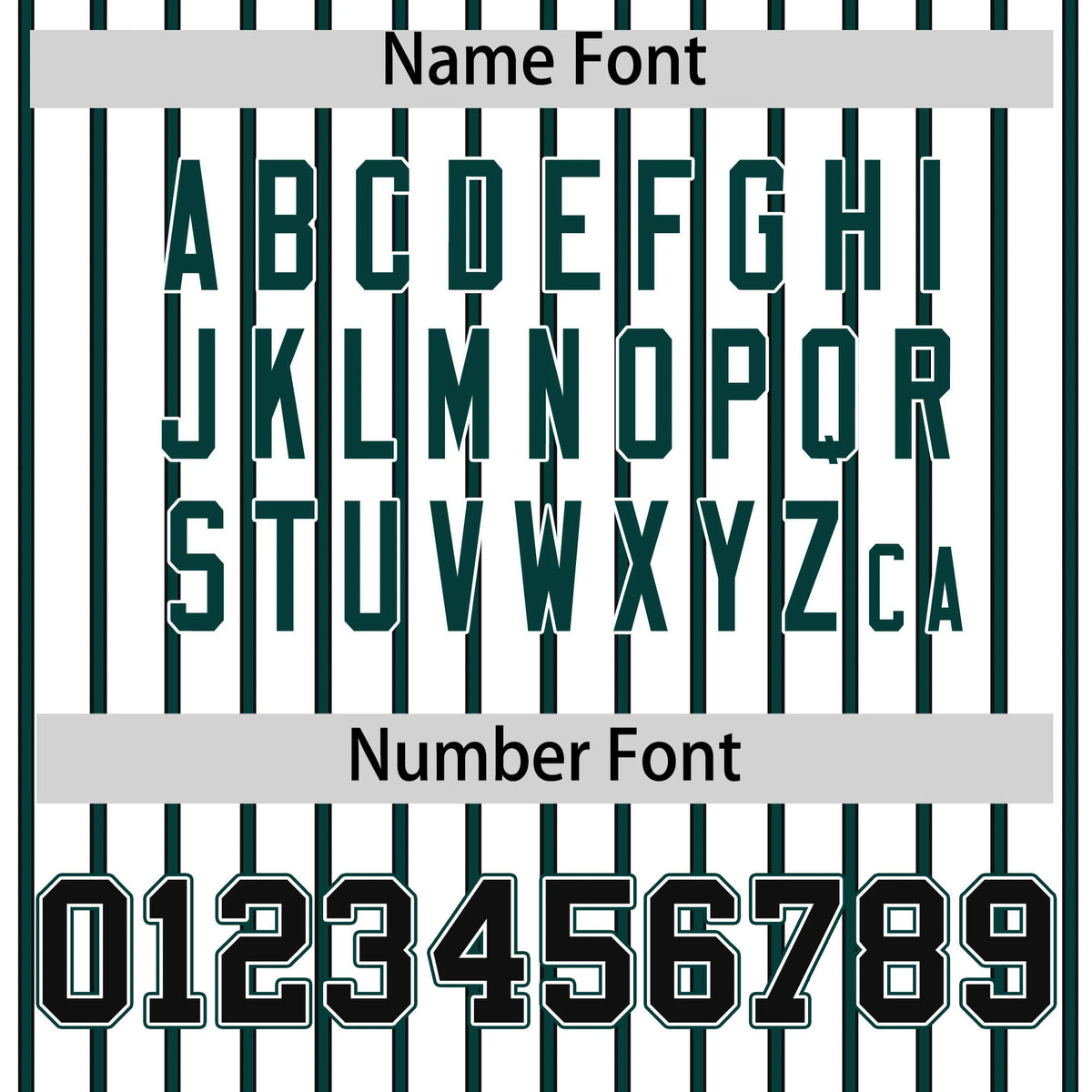 Custom White Black-Midnight Green Pinstripe Pattern Design Performance T-Shirt