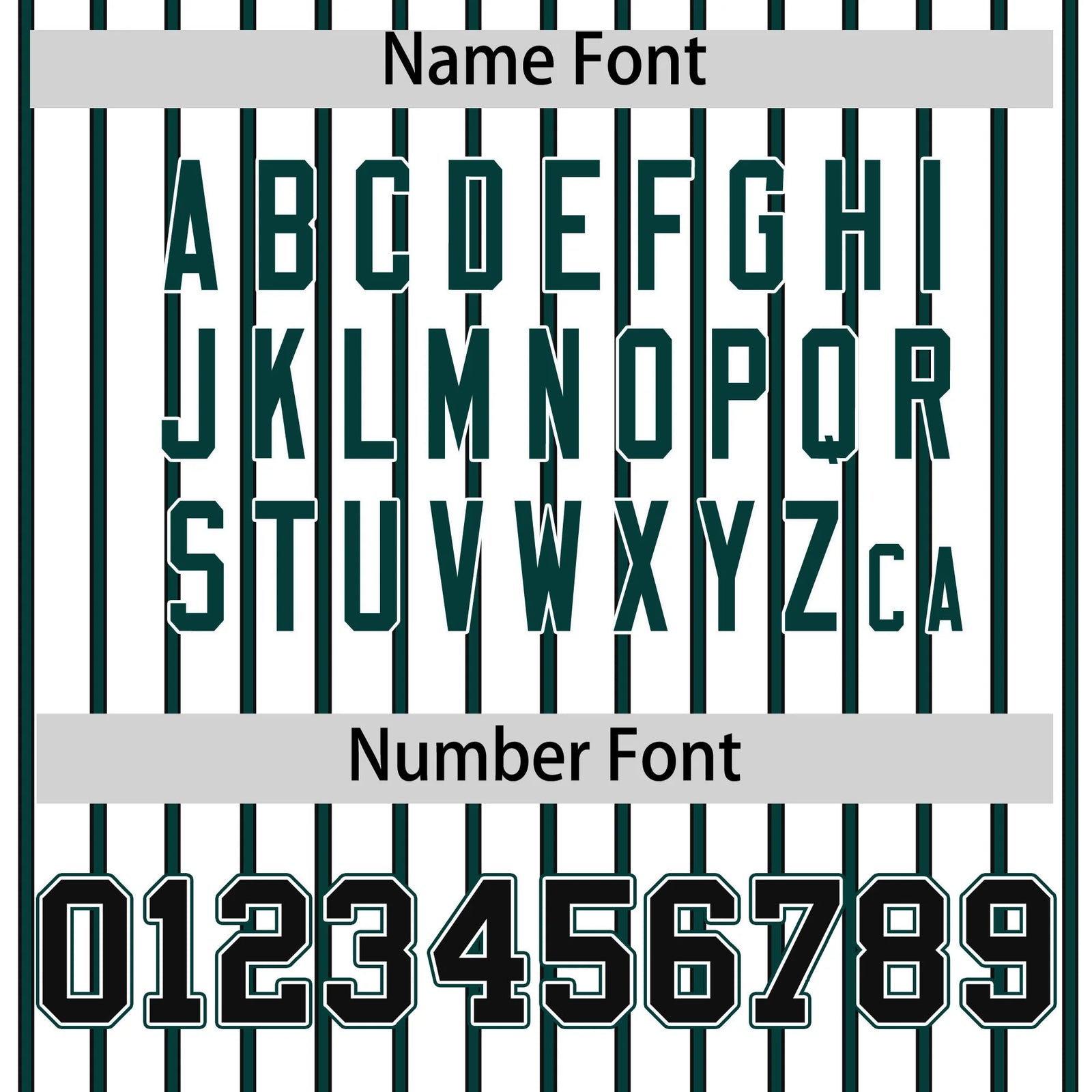 Custom White Black-Midnight Green Pinstripe Pattern Design Performance T-Shirt