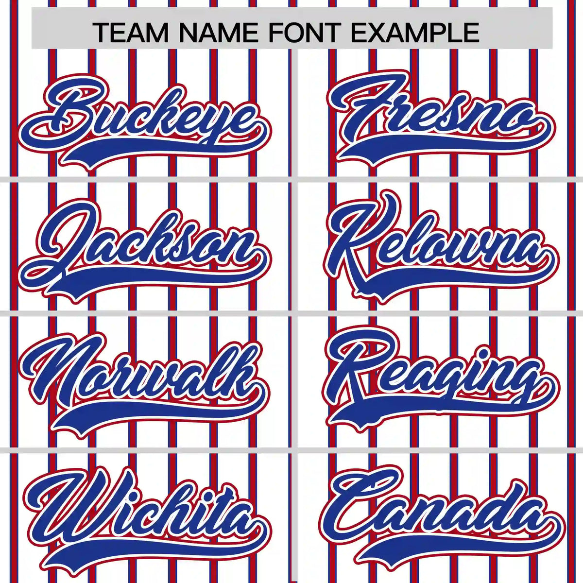 Custom White Royal Blue-Red Pinstripe Pattern Design Performance T-Shirt