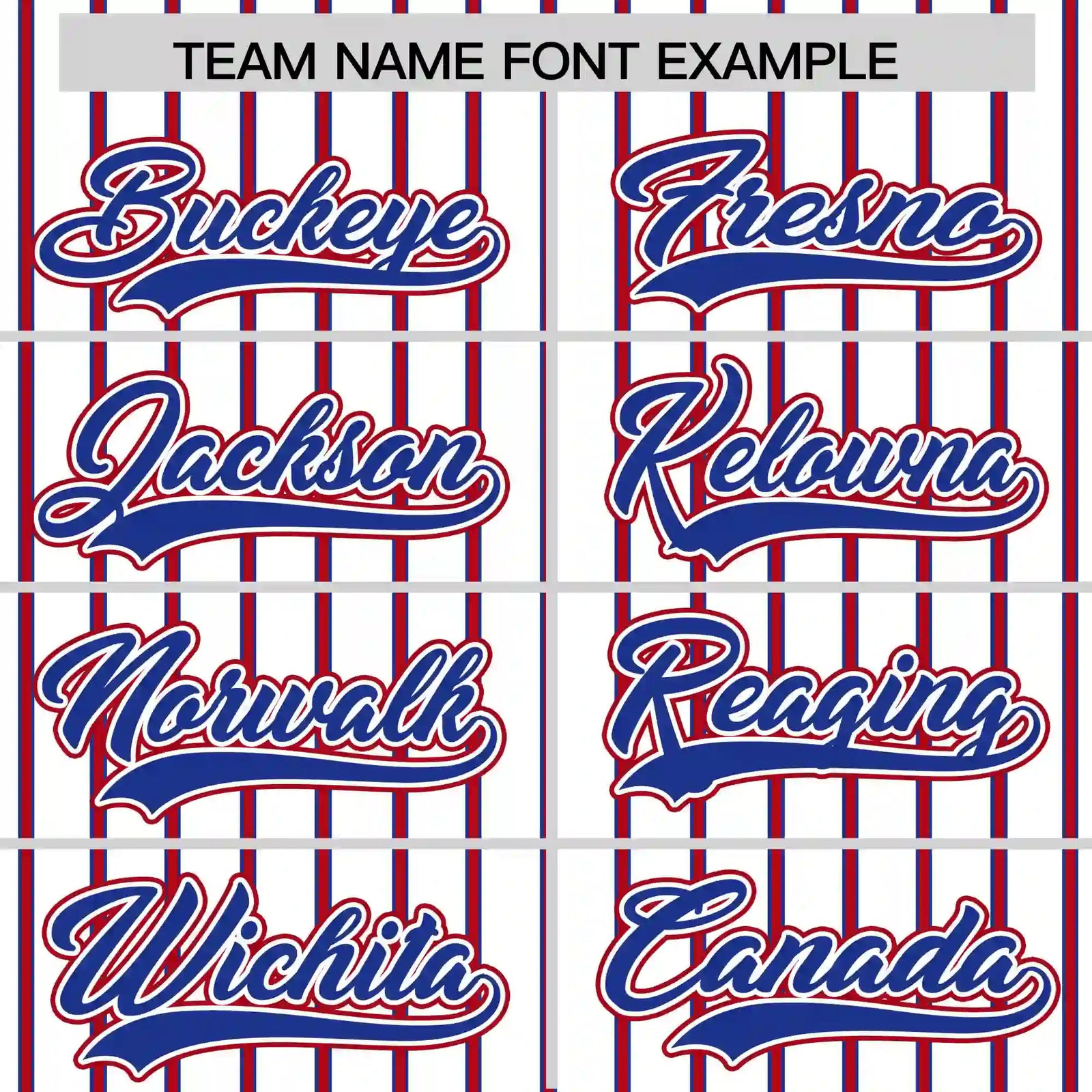 Custom White Royal Blue-Red Pinstripe Pattern Design Performance T-Shirt