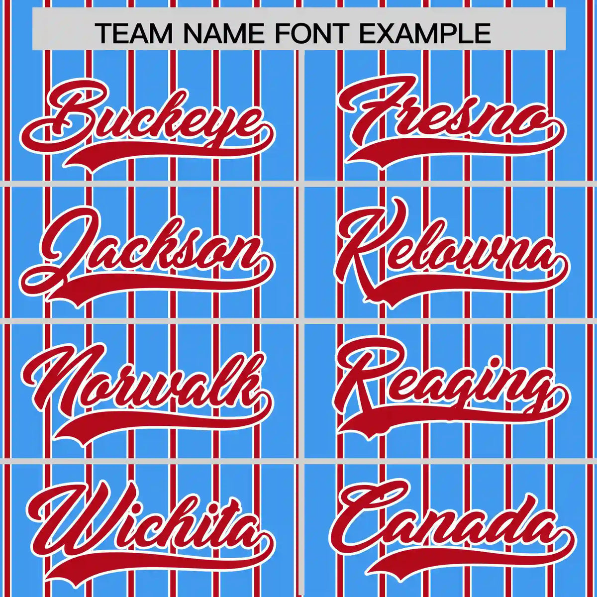 Custom Powder Blue White-Red Pinstripe Pattern Design Performance T-Shirt