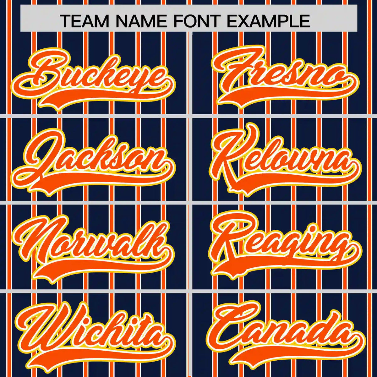 Custom Navy White-Orange Pinstripe Pattern Design Performance T-Shirt