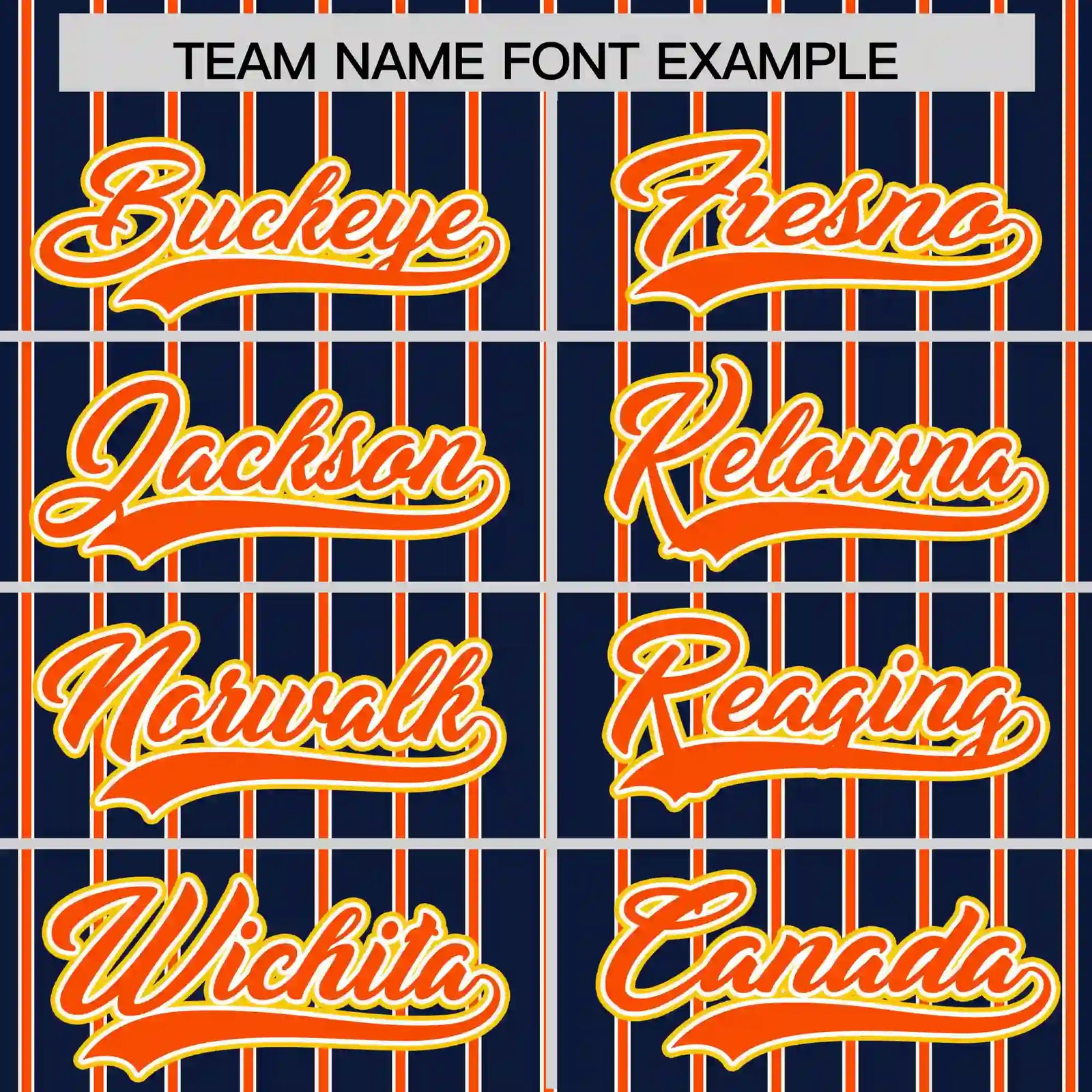 Custom Navy White-Orange Pinstripe Pattern Design Performance T-Shirt