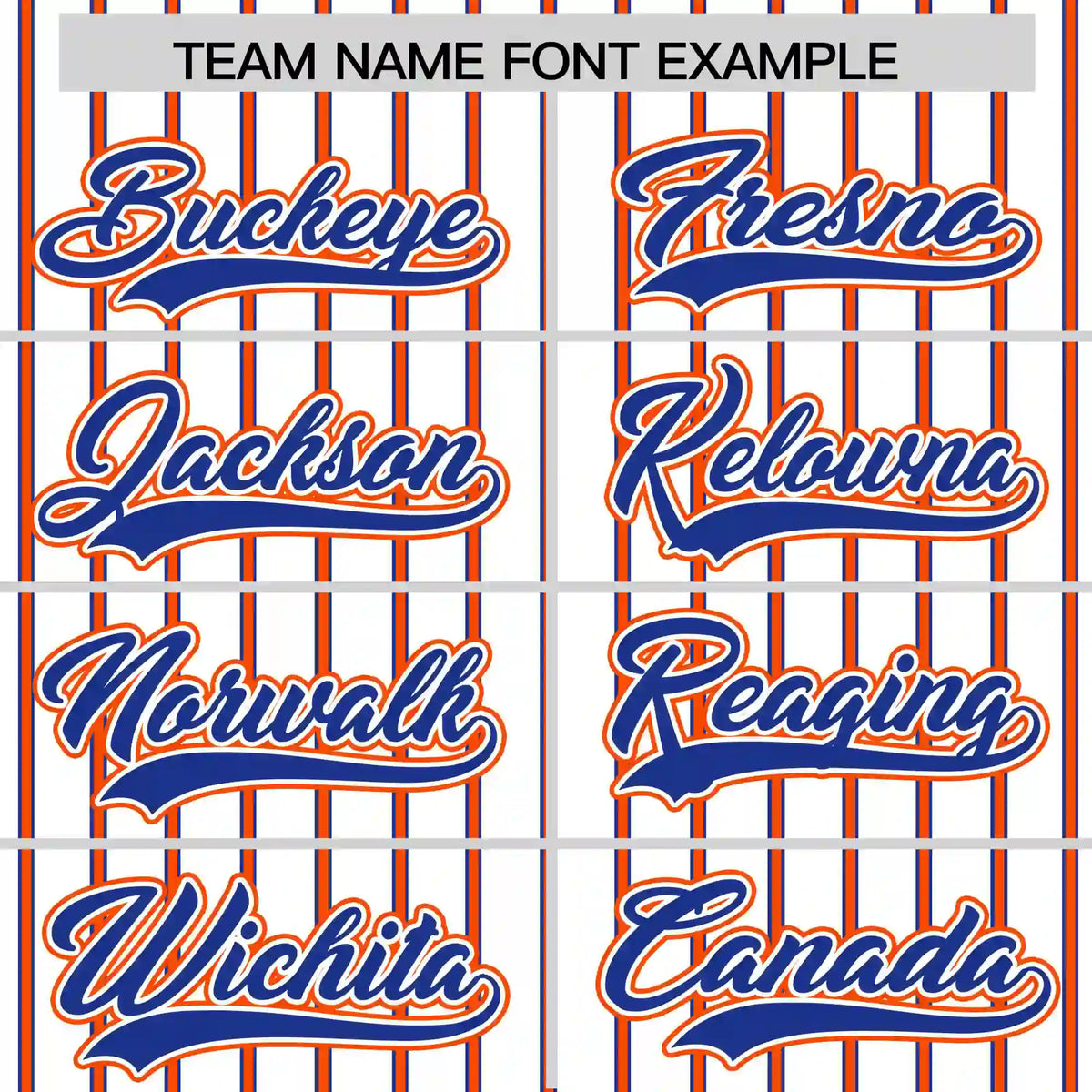 Custom White Royal Blue-Orange Pinstripe Pattern Design Performance T-Shirt